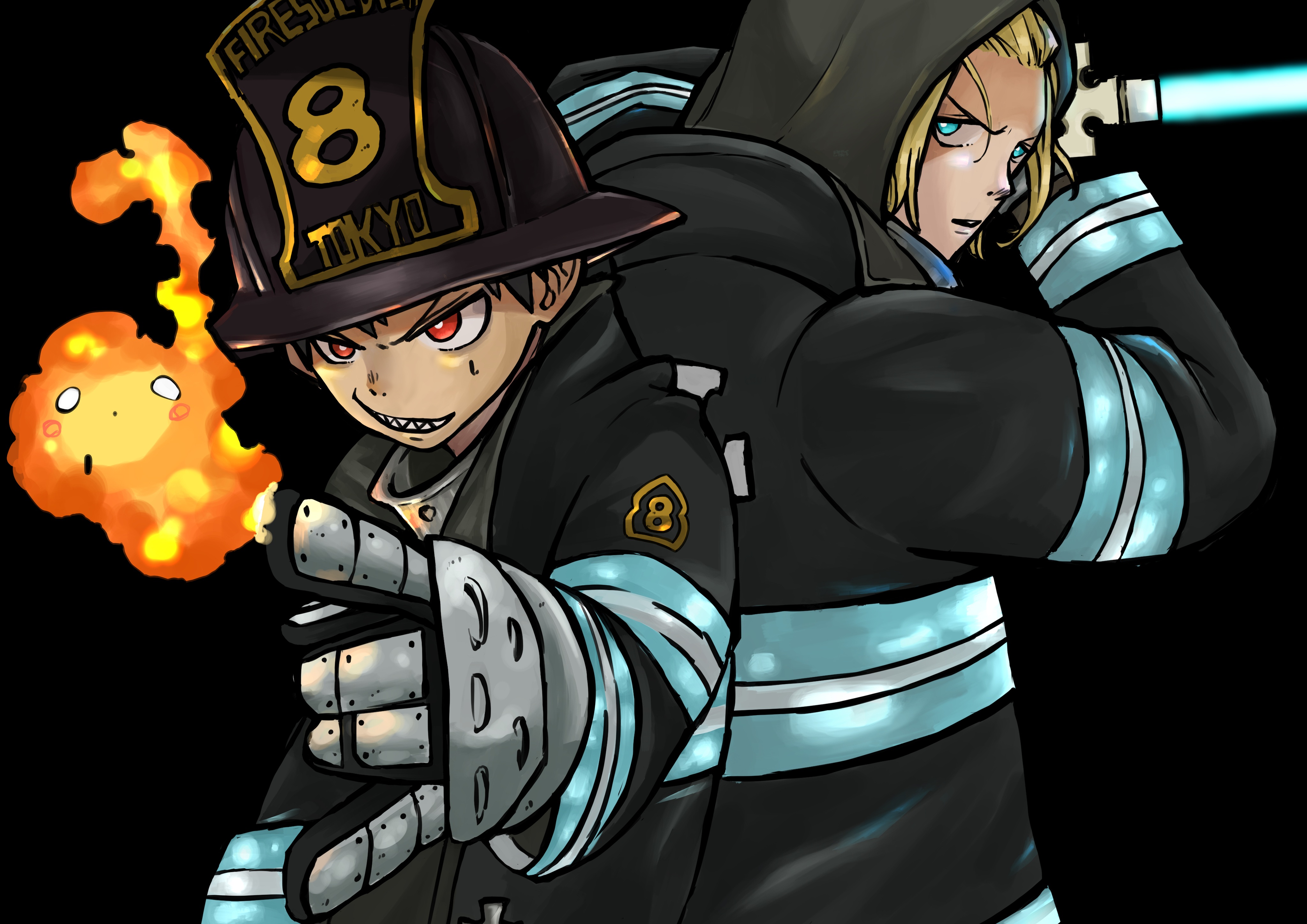 936038 скачать обои аниме, пламенная бригада пожарных, шинра кусакабе - заставки и картинки бесплатно