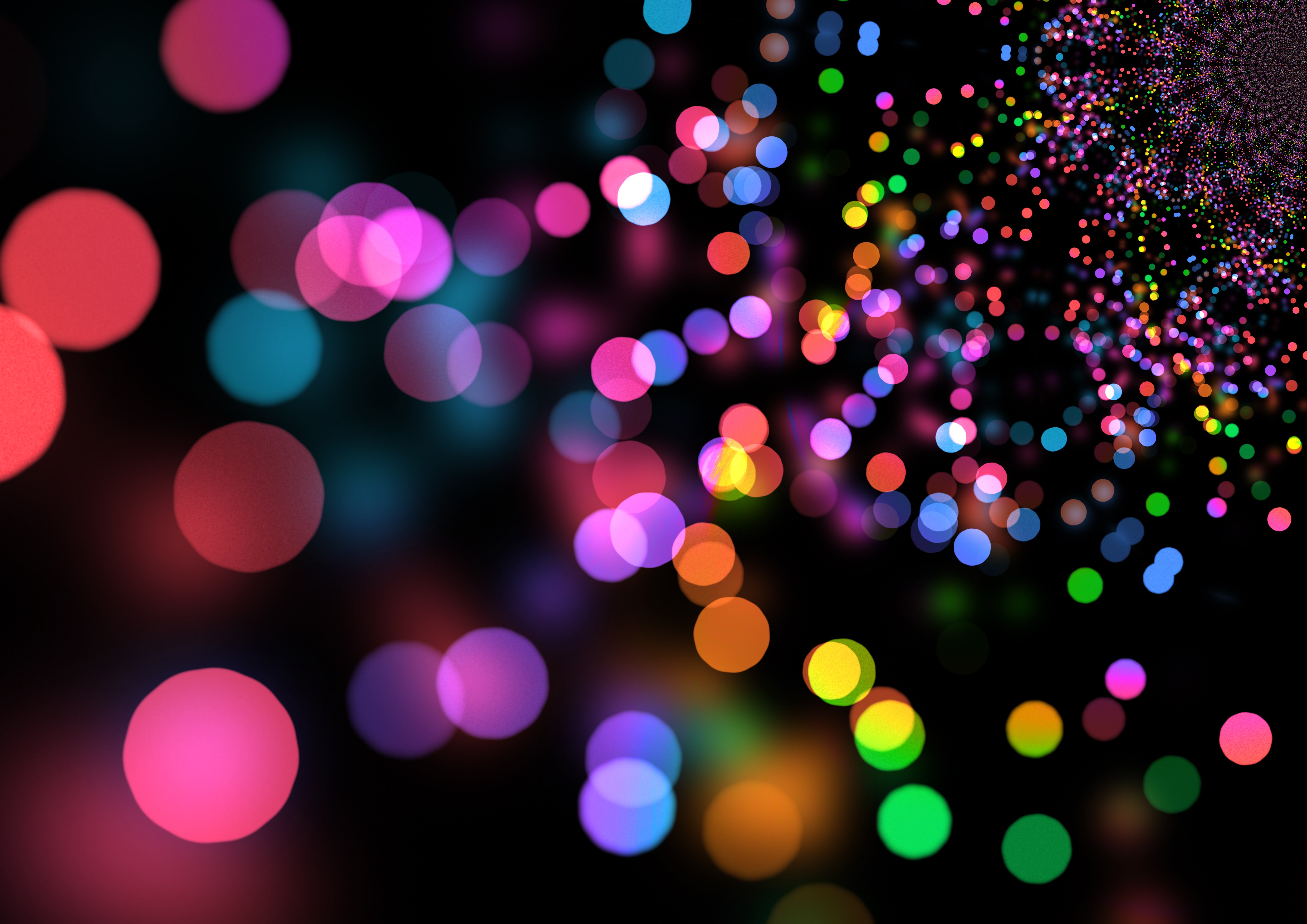 PC Wallpapers abstract, glare, circles, bright, multicolored, motley