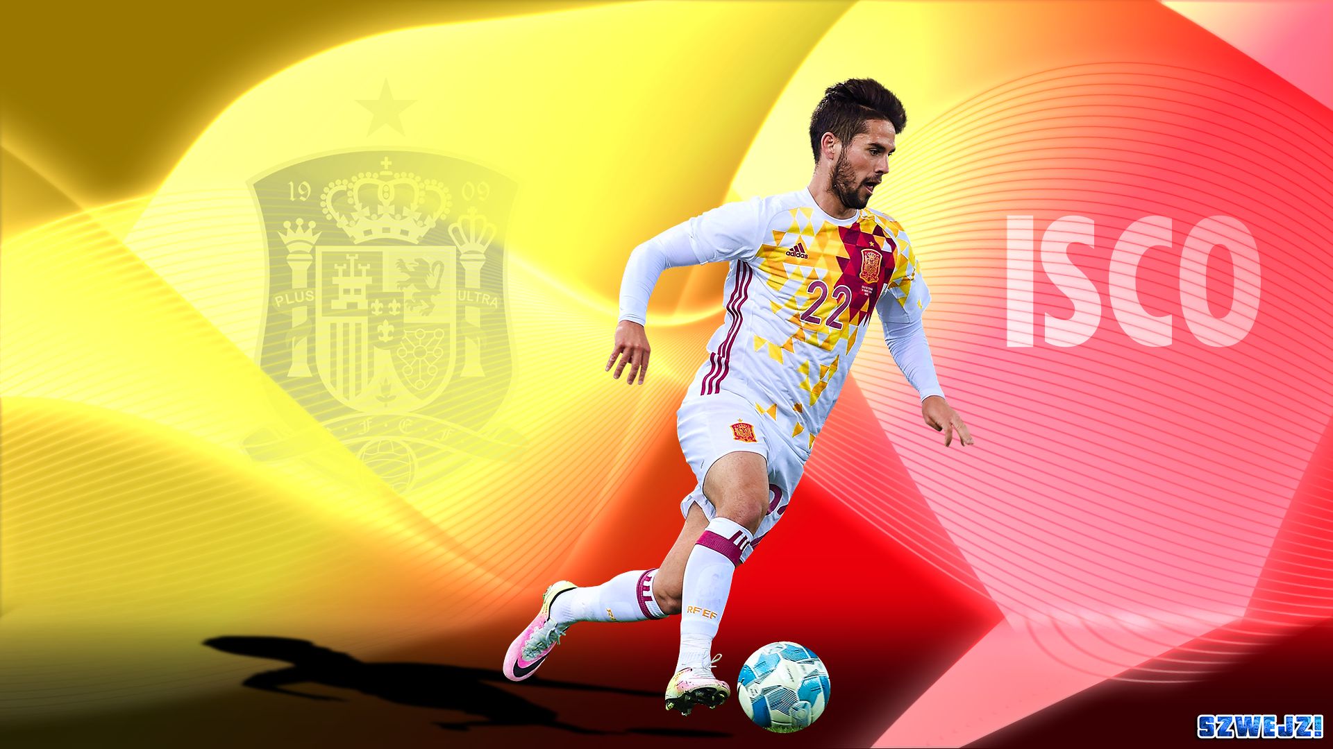 Laden Sie das Sport, Fußball, Spanische Fußballnationalmannschaft, Isco-Bild kostenlos auf Ihren PC-Desktop herunter