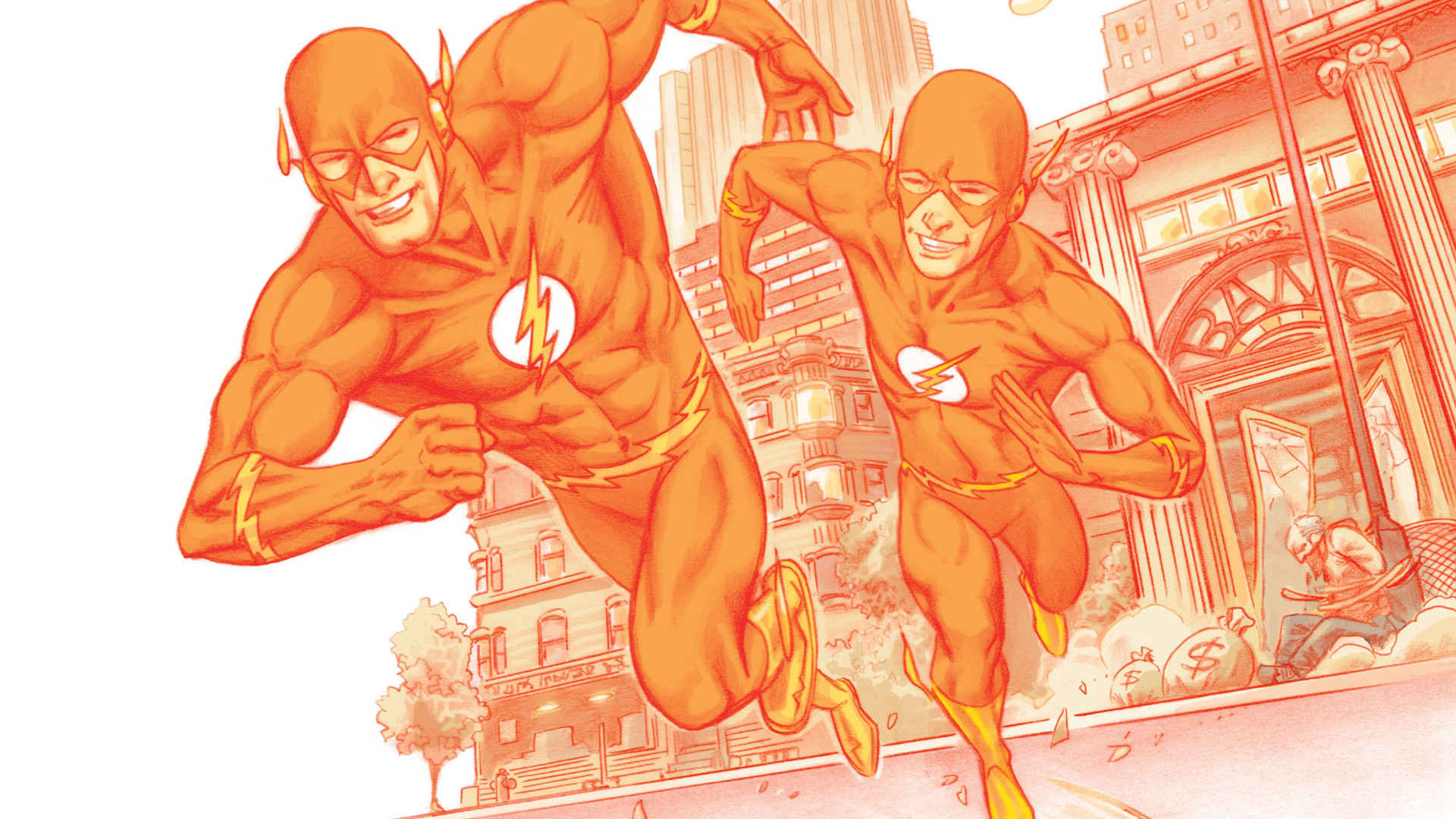 Free download wallpaper Flash, Comics, Dc Comics, Wally West, Barry Allen on your PC desktop