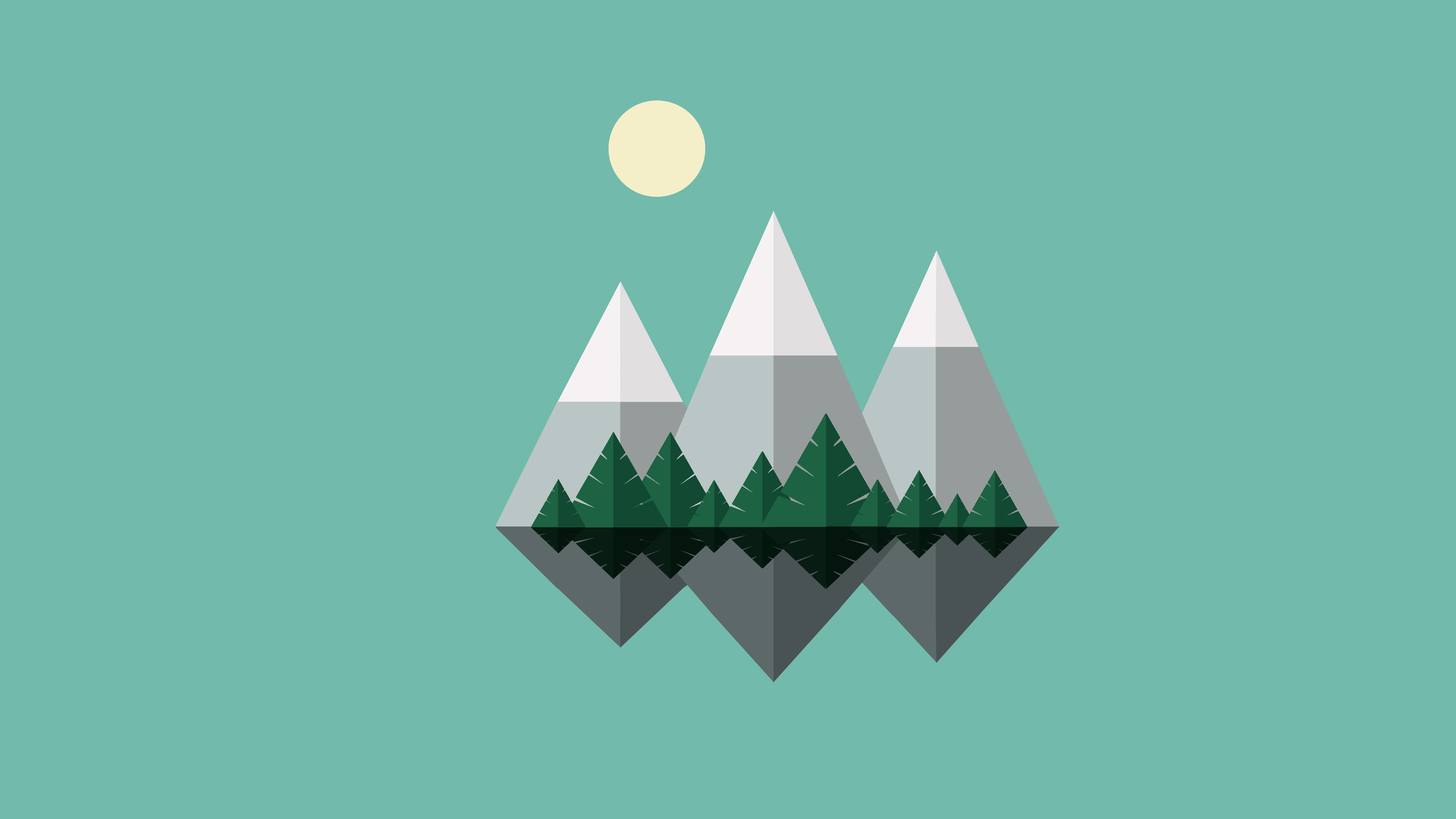 Free download wallpaper Sun, Mountain, Tree, Minimalism, Artistic on your PC desktop