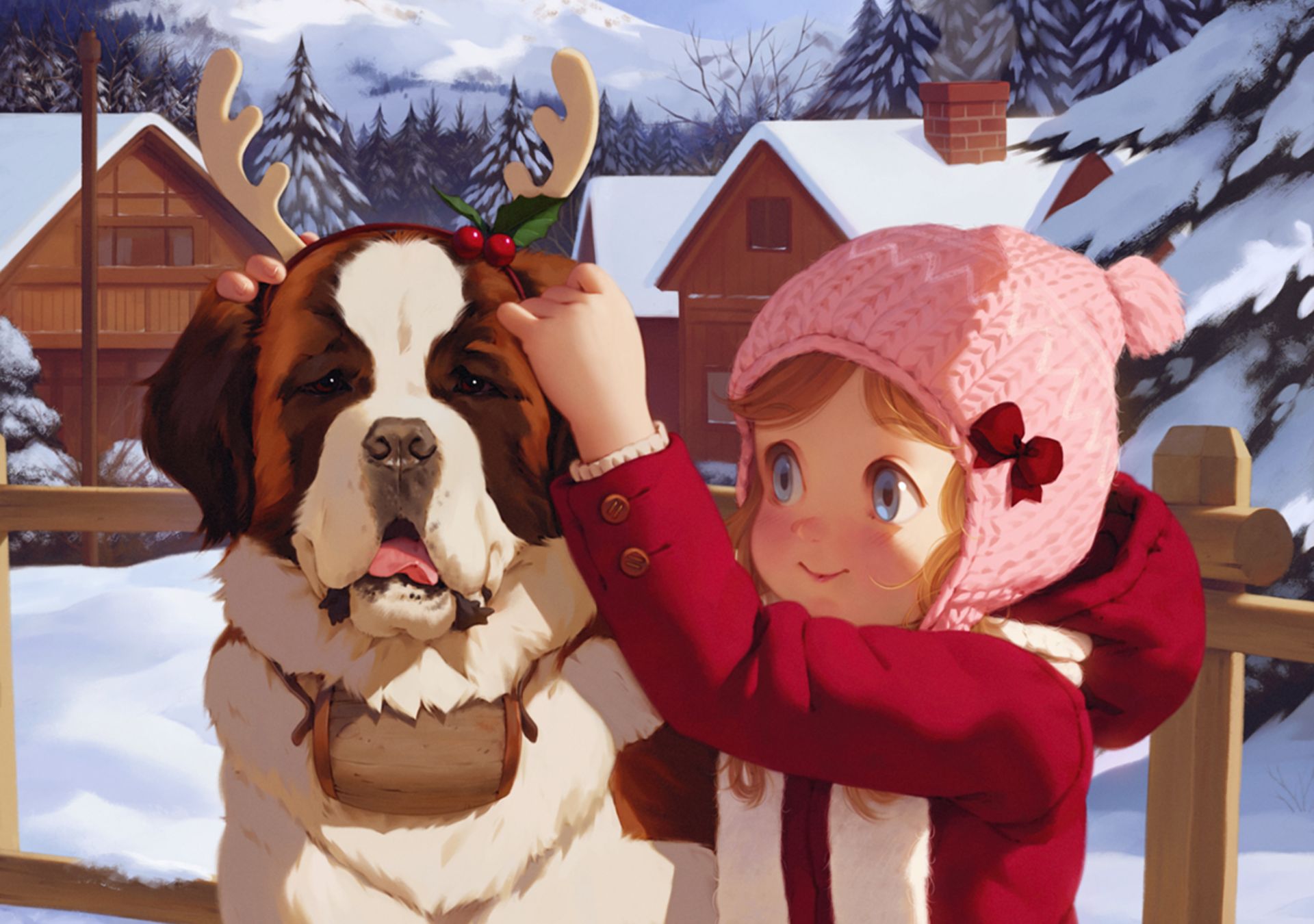 Baixe gratuitamente a imagem Anime, Neve, Cão, Filho na área de trabalho do seu PC