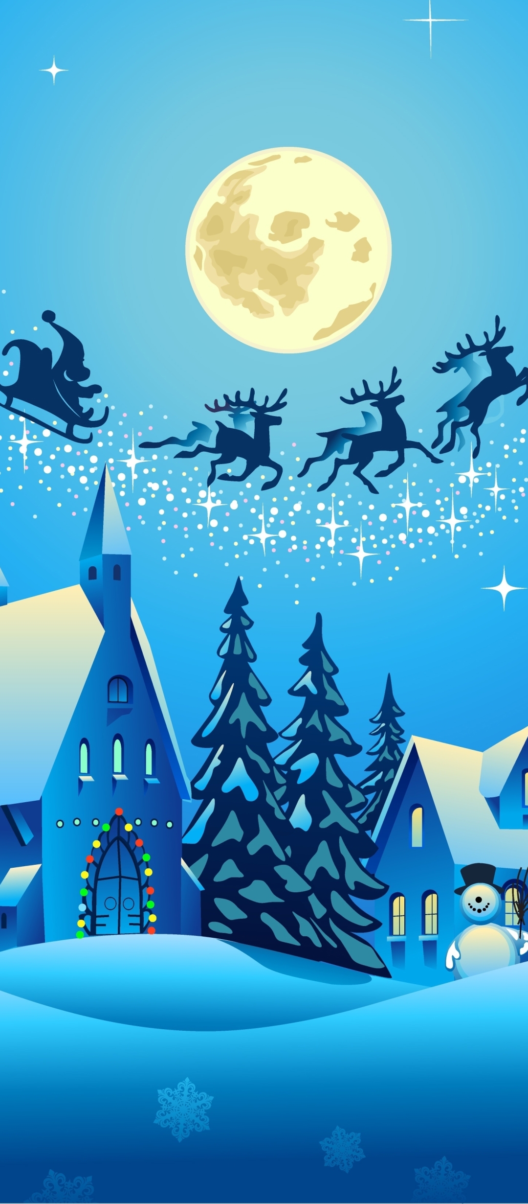 Download mobile wallpaper Christmas, Holiday, Sleigh, Santa for free.