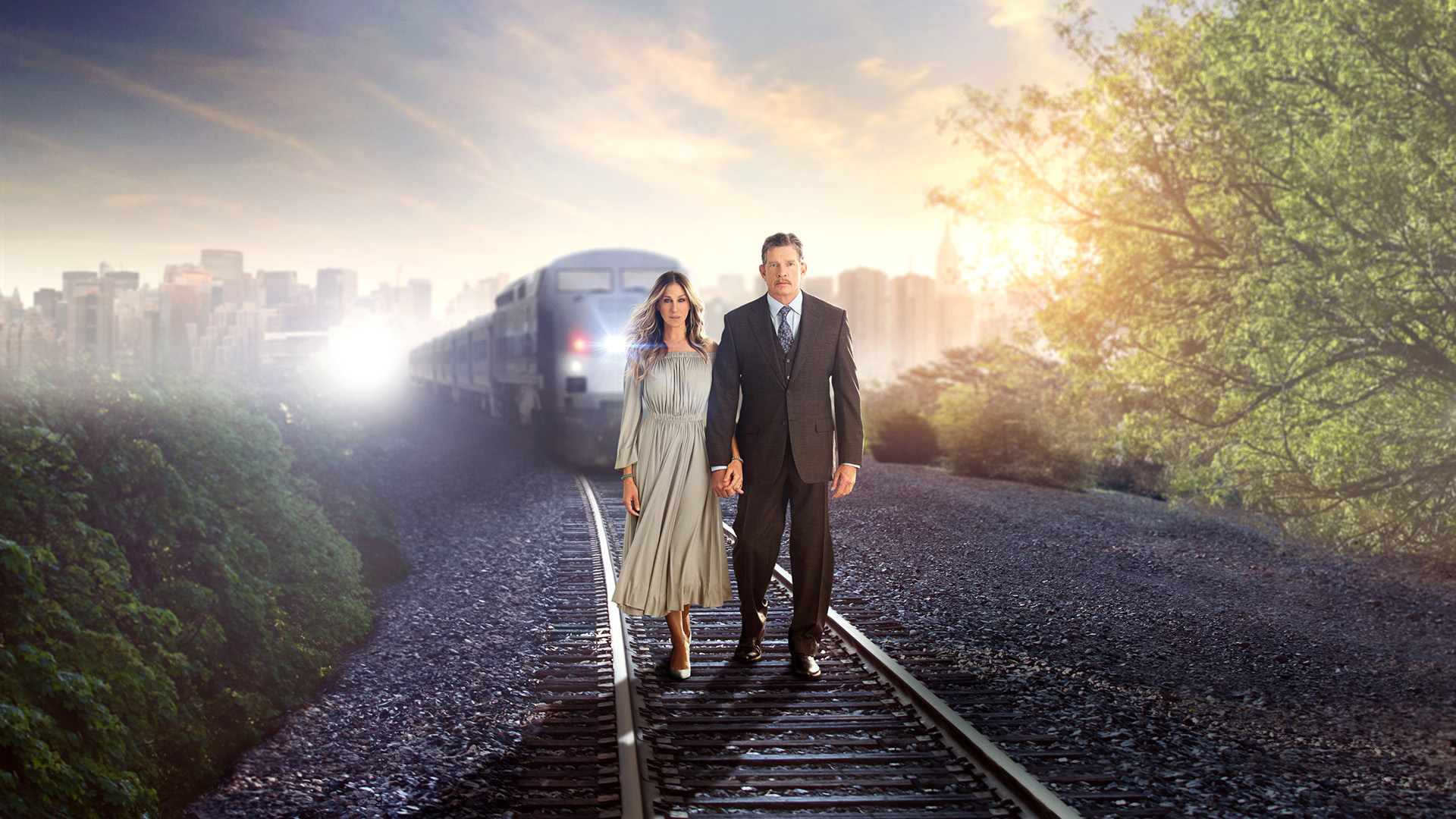 tv show, divorce (2016), railroad, sarah jessica parker, train
