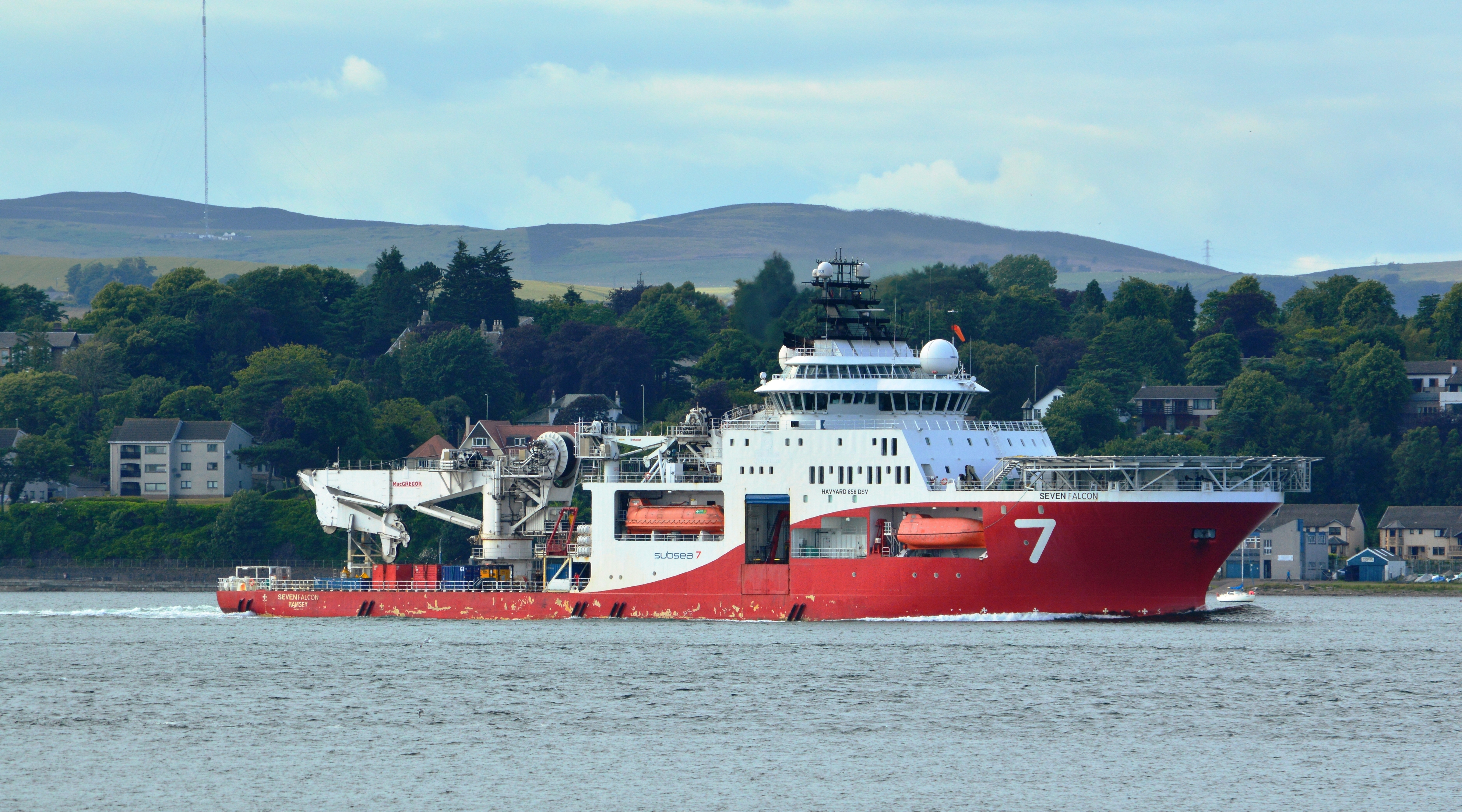 vehicles, offshore support vessel, seven falcon, ship