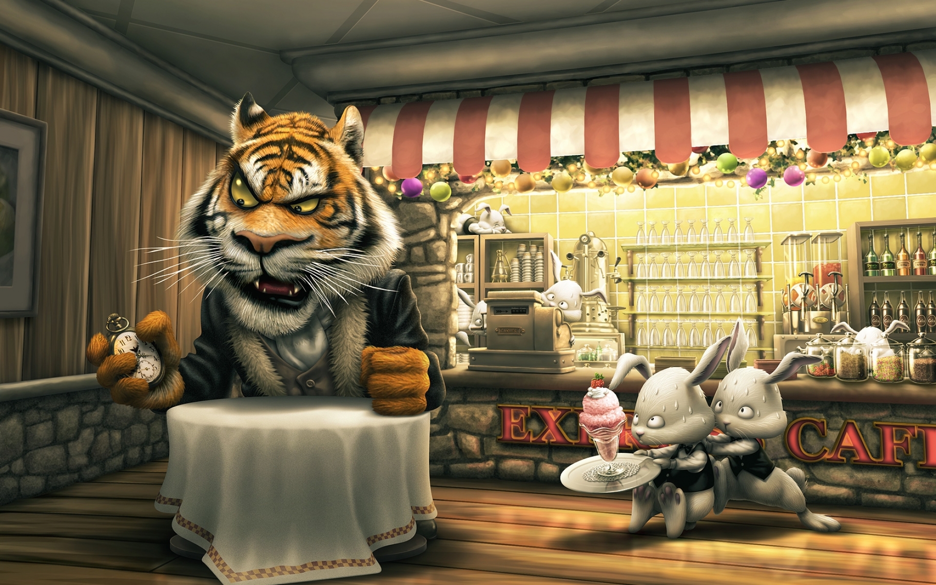 Free download wallpaper Fantasy, Tiger, Fantasy Animals on your PC desktop