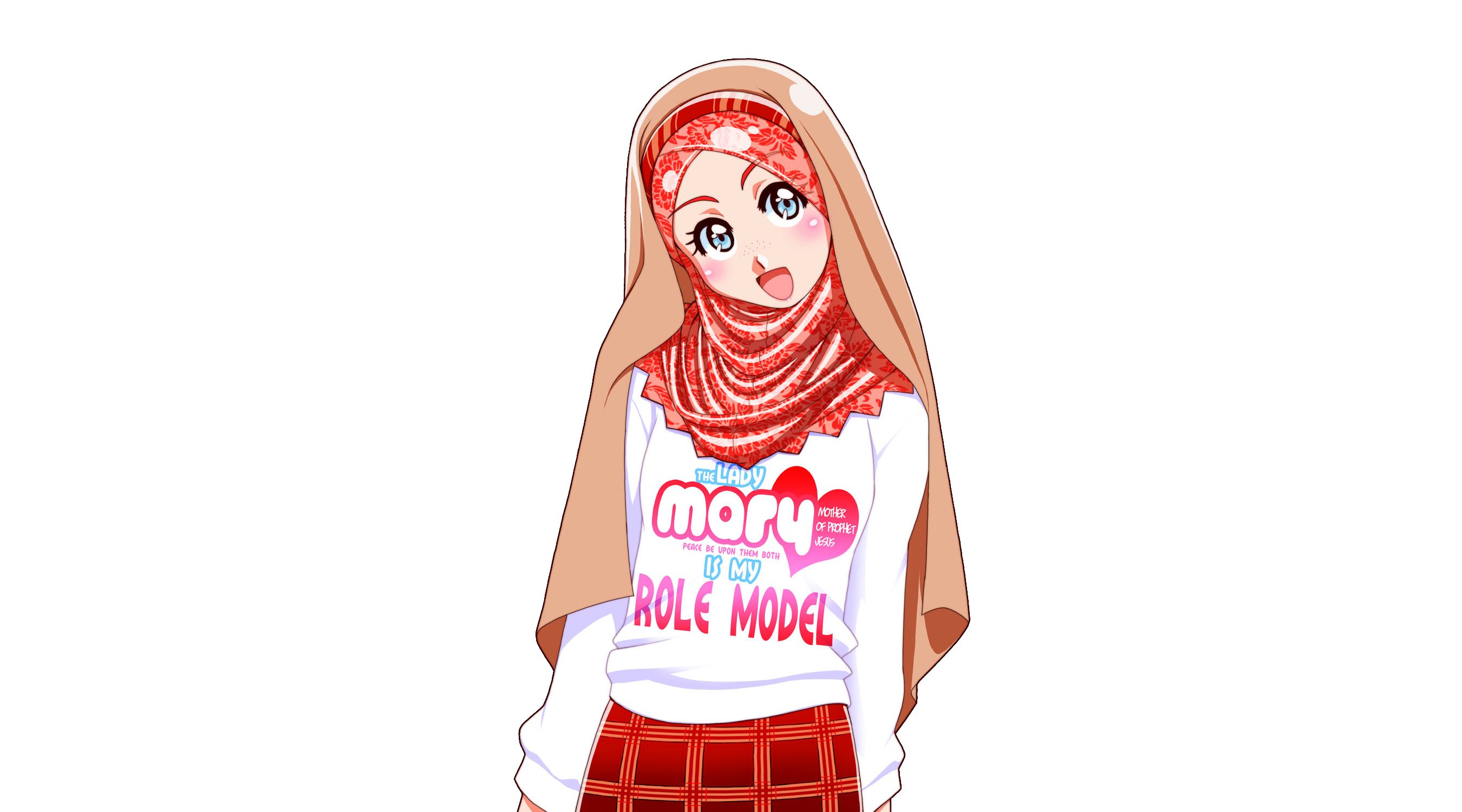 Скачать картинку Аниме, Оригинал, Хиджаб в телефон бесплатно.