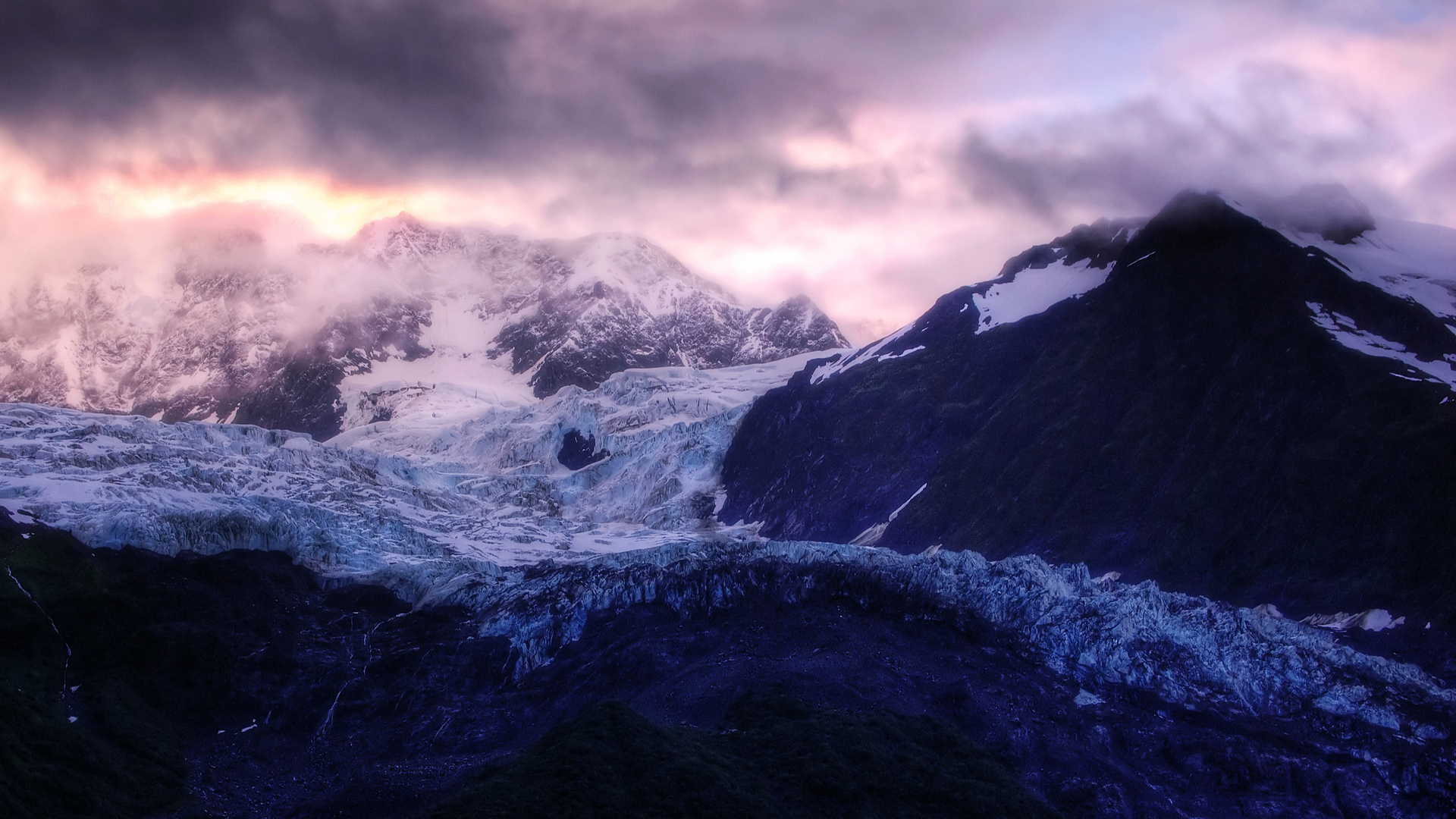 161548 descargar imagen tierra/naturaleza, montaña, nube, frío, paisaje, cielo, nieve, invierno, montañas: fondos de pantalla y protectores de pantalla gratis