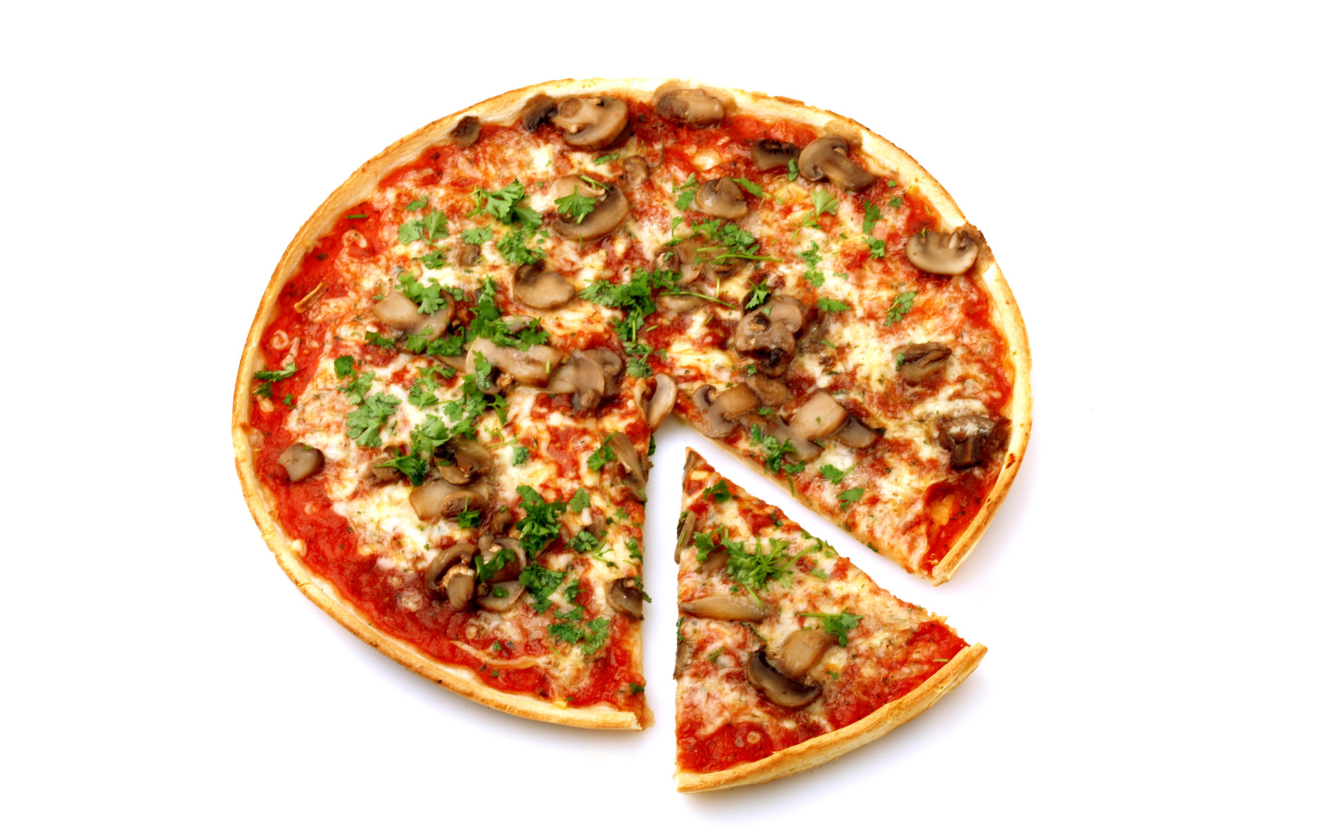 food, pizza, lunch, mushroom