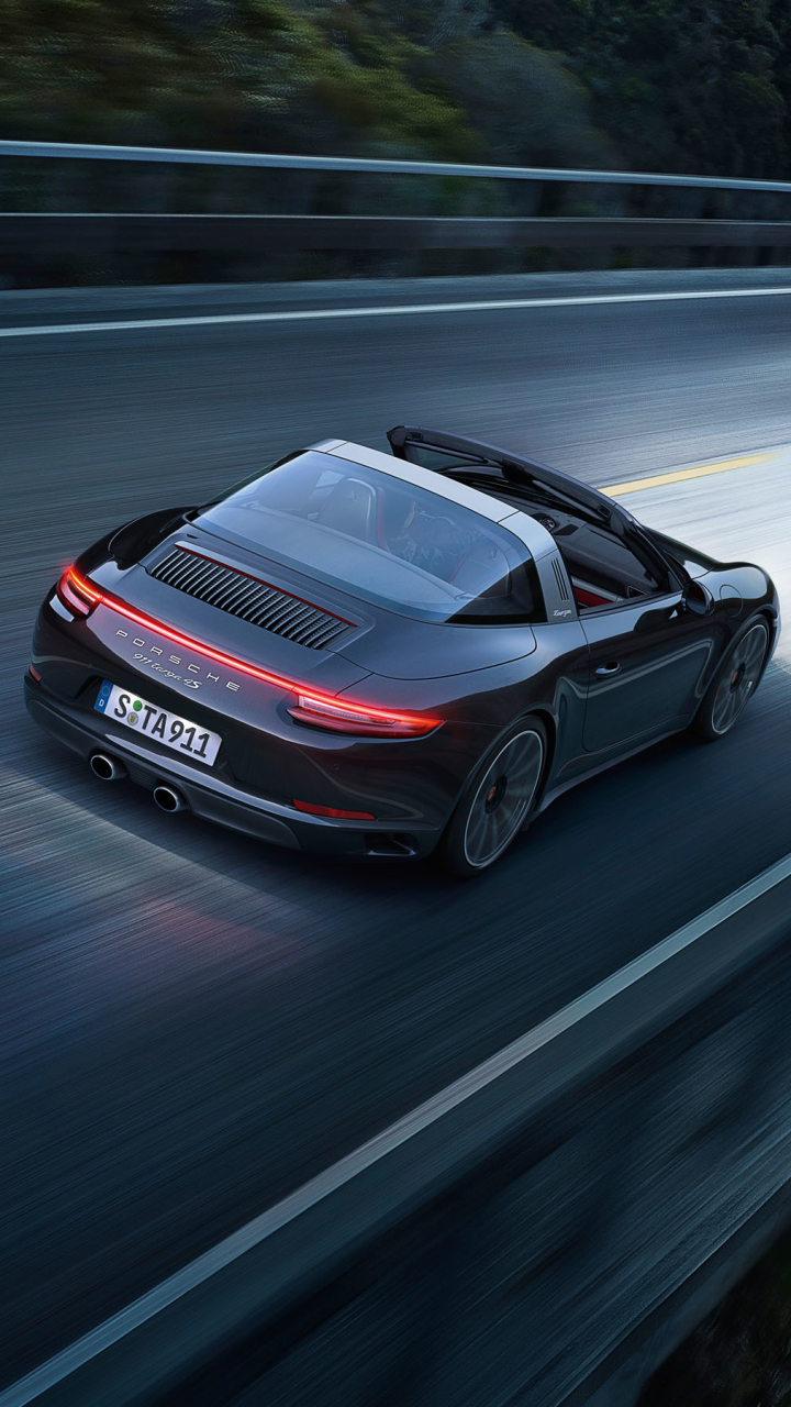 Download mobile wallpaper Porsche, Car, Porsche 911, Vehicle, Vehicles, Black Car, Porsche 911 Targa for free.