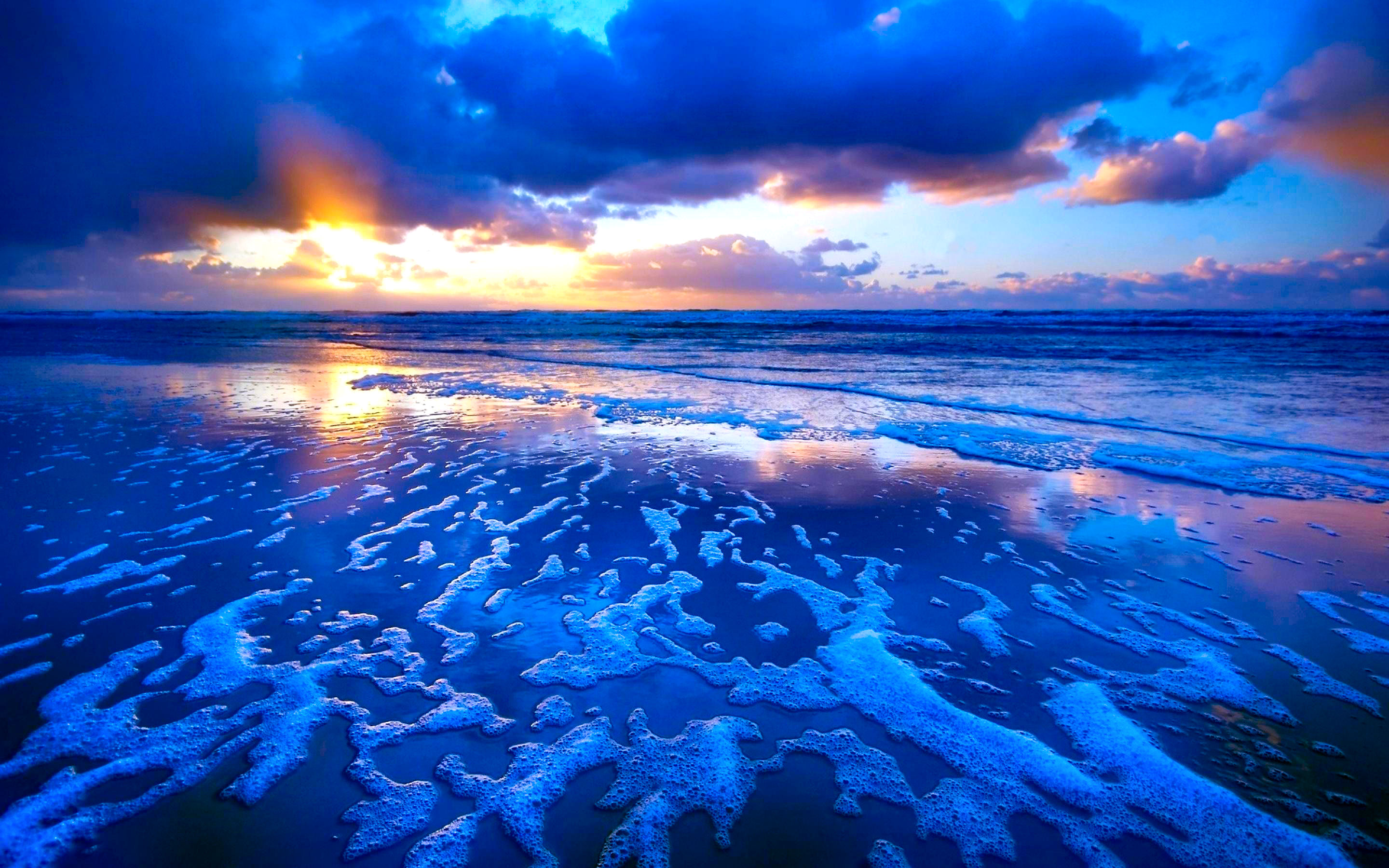 Free download wallpaper Sunset, Sea, Beach, Horizon, Earth, Scenic on your PC desktop