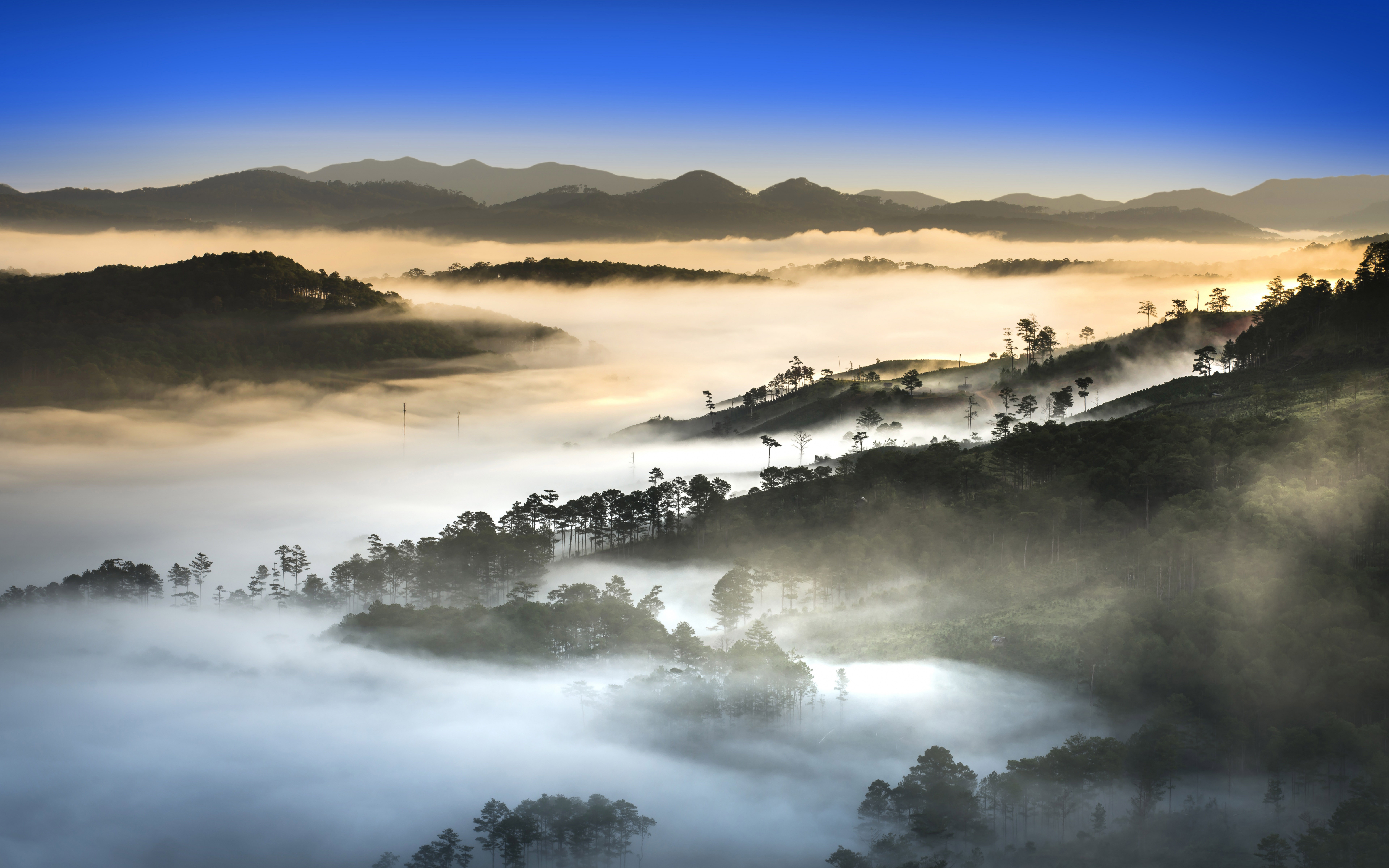 Free download wallpaper Landscape, Nature, Mountain, Fog, Earth on your PC desktop