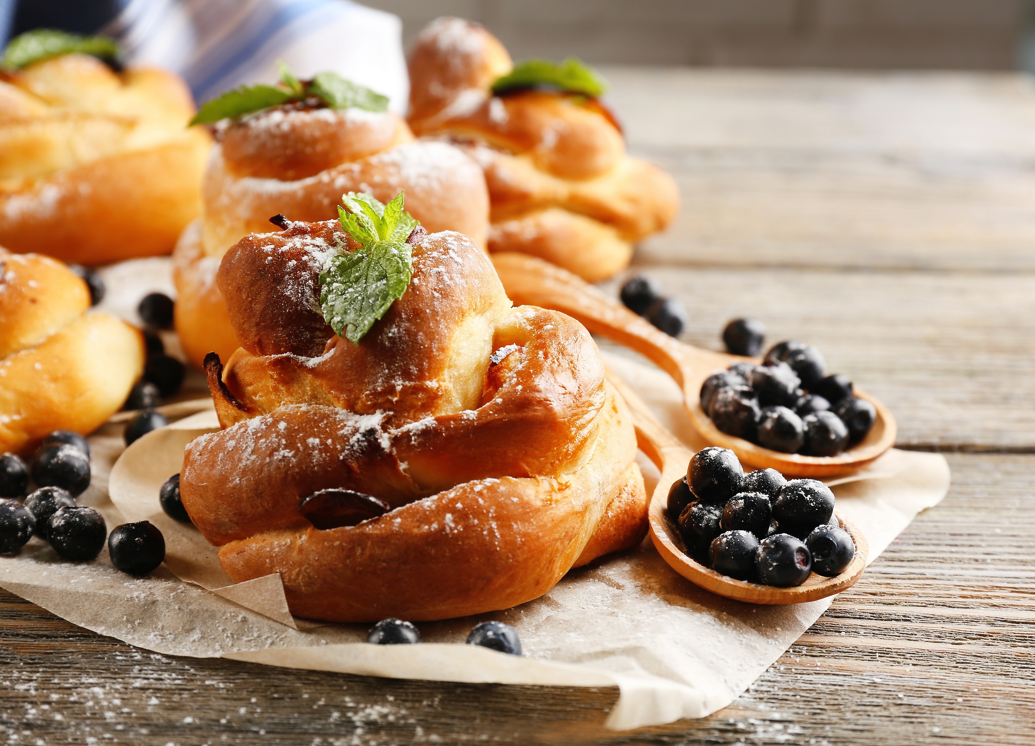 Download mobile wallpaper Food, Blueberry, Still Life, Viennoiserie for free.