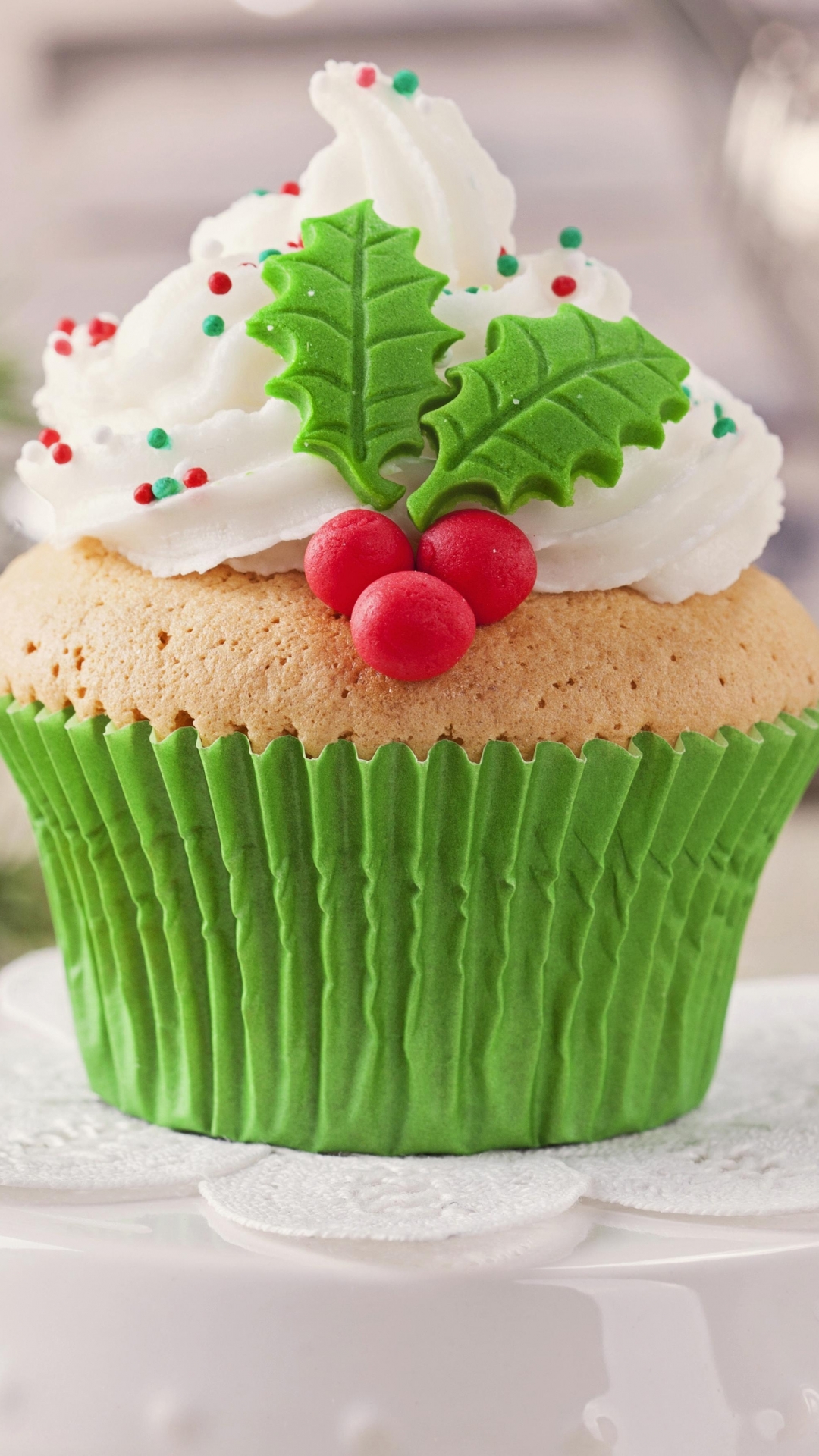 Download mobile wallpaper Food, Christmas, Sweets, Cupcake for free.