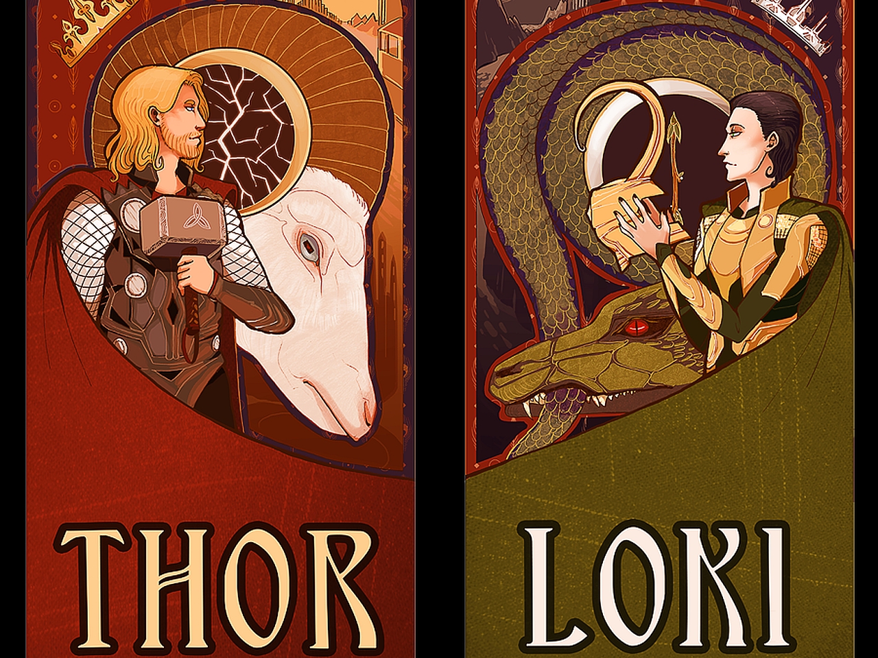 Download mobile wallpaper Comics, Thor, Loki (Marvel Comics) for free.