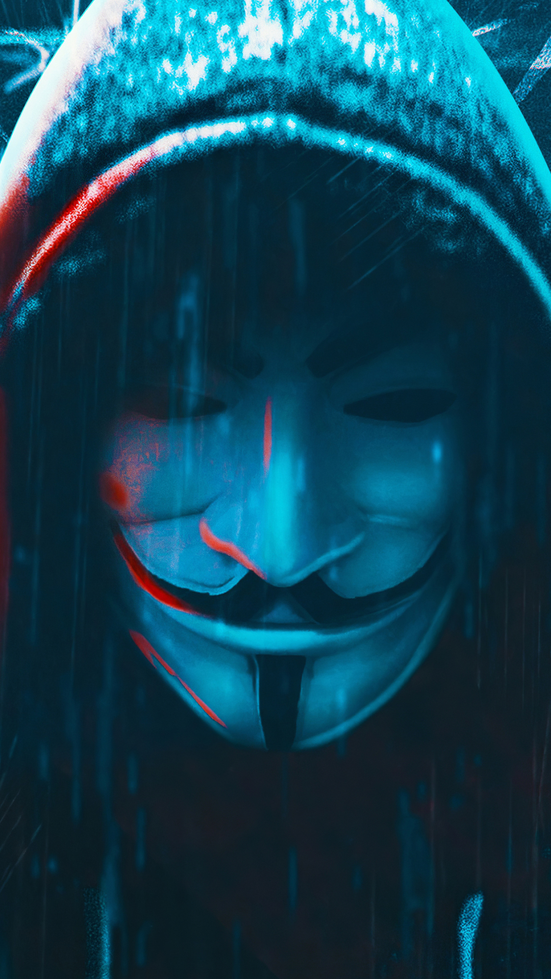 Download mobile wallpaper Mask, Technology, Anonymous, Hood for free.