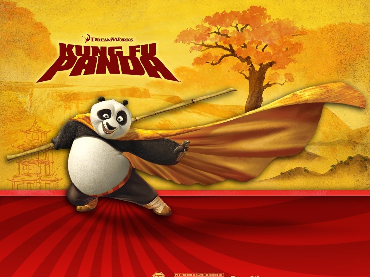 24772 Hintergrundbild herunterladen cartoon, panda kung fu - Bildschirmschoner und Bilder kostenlos