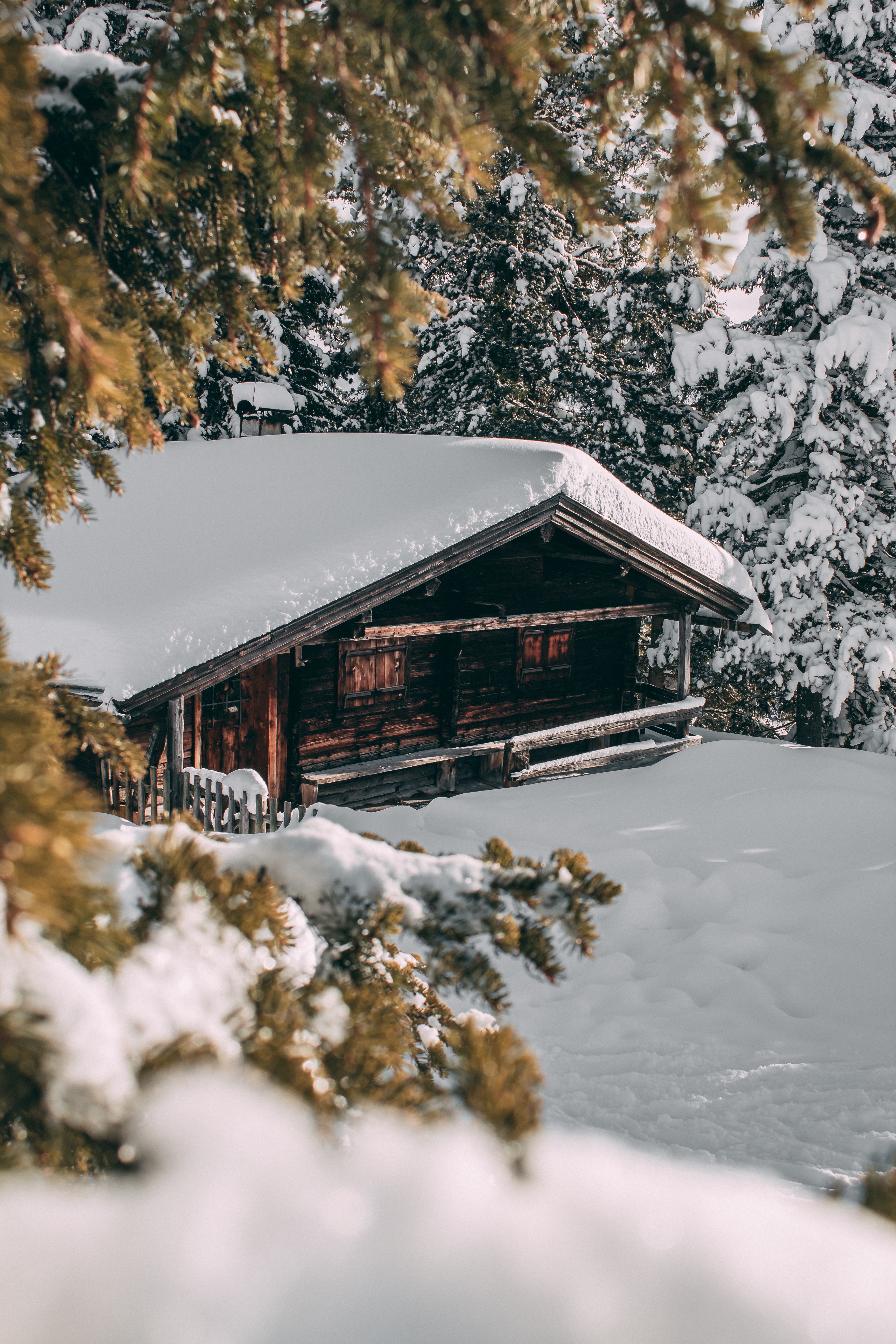 PCデスクトップに冬, 自然, 木, 雪, ブランチ, 枝, 小さな家, 泊める, 安楽, 居心地のよさ画像を無料でダウンロード
