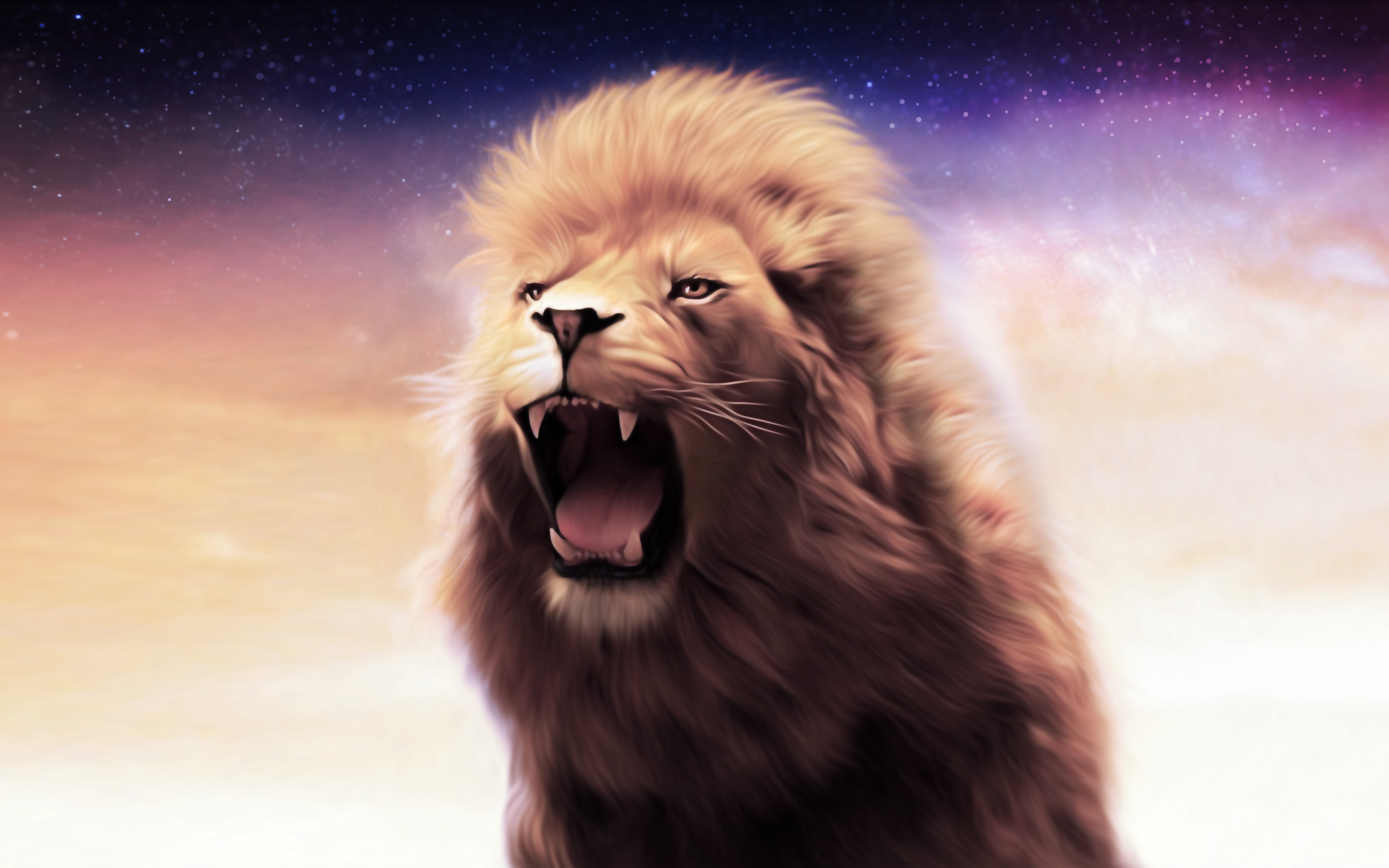 Laden Sie das Grin, Mähne, Kunst, Grinsen, Ein Löwe, Tiere, Löwe-Bild kostenlos auf Ihren PC-Desktop herunter