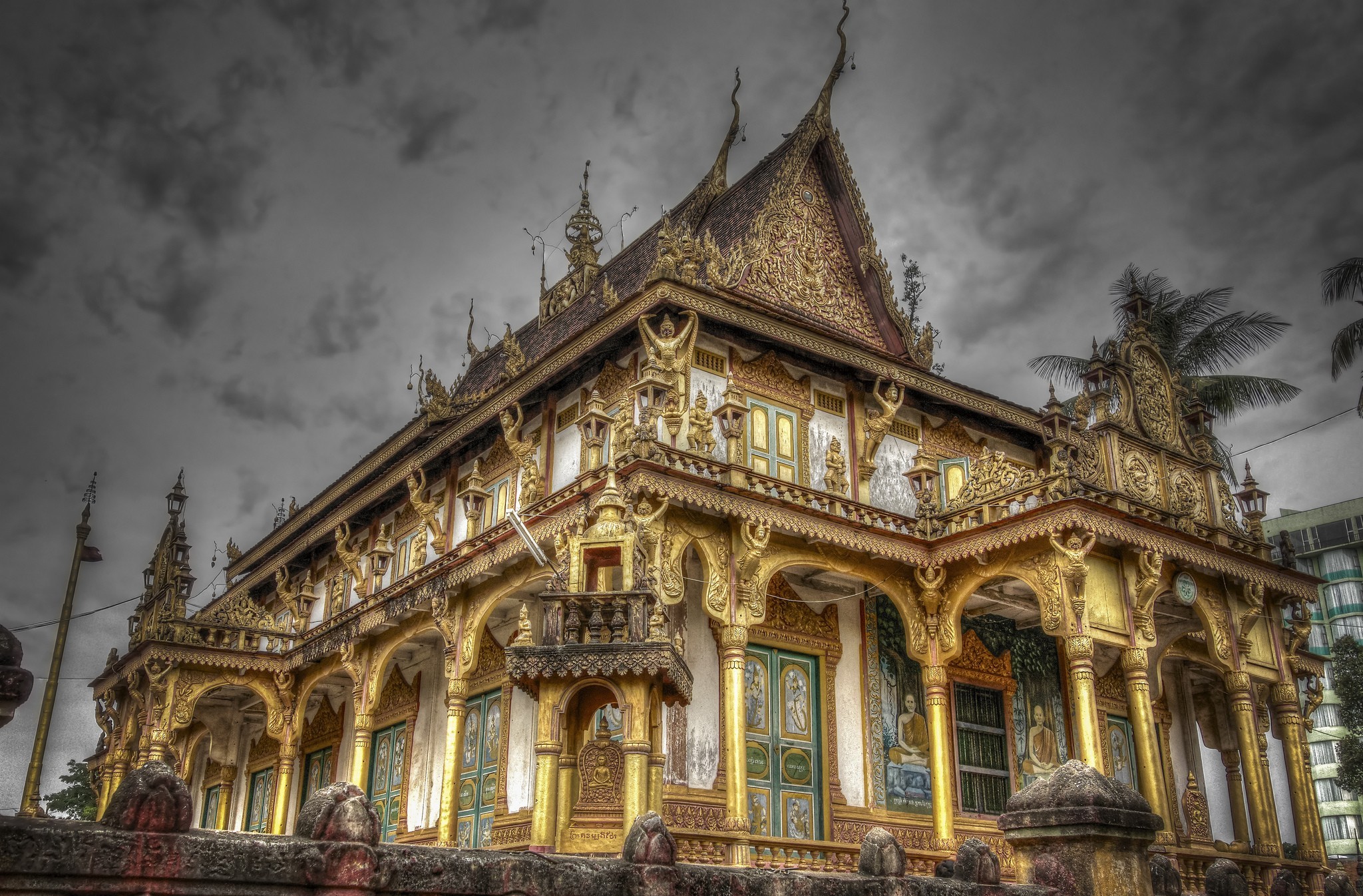 343942 скачать картинку религиозные, храм пномпеня, камбоджа, пномпень, храм, храмы - обои и заставки бесплатно