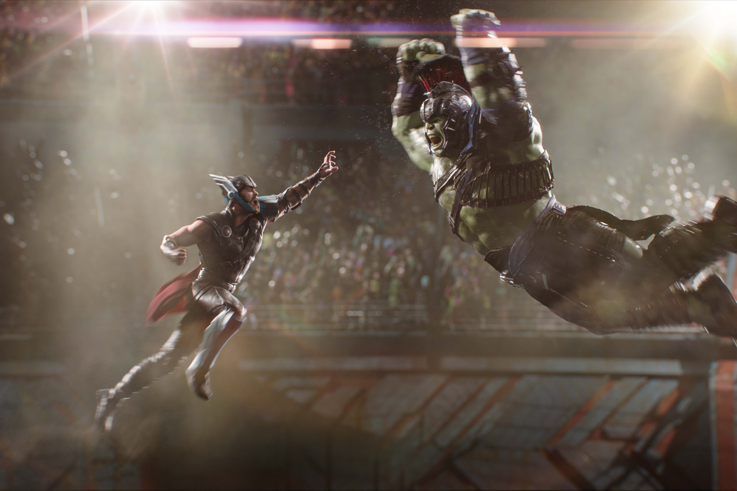 Laden Sie das Hulk, Filme, Thor, Chris Hemsworth, Bruce Banner, Markus Ruffalo, Thor: Tag Der Entscheidung-Bild kostenlos auf Ihren PC-Desktop herunter