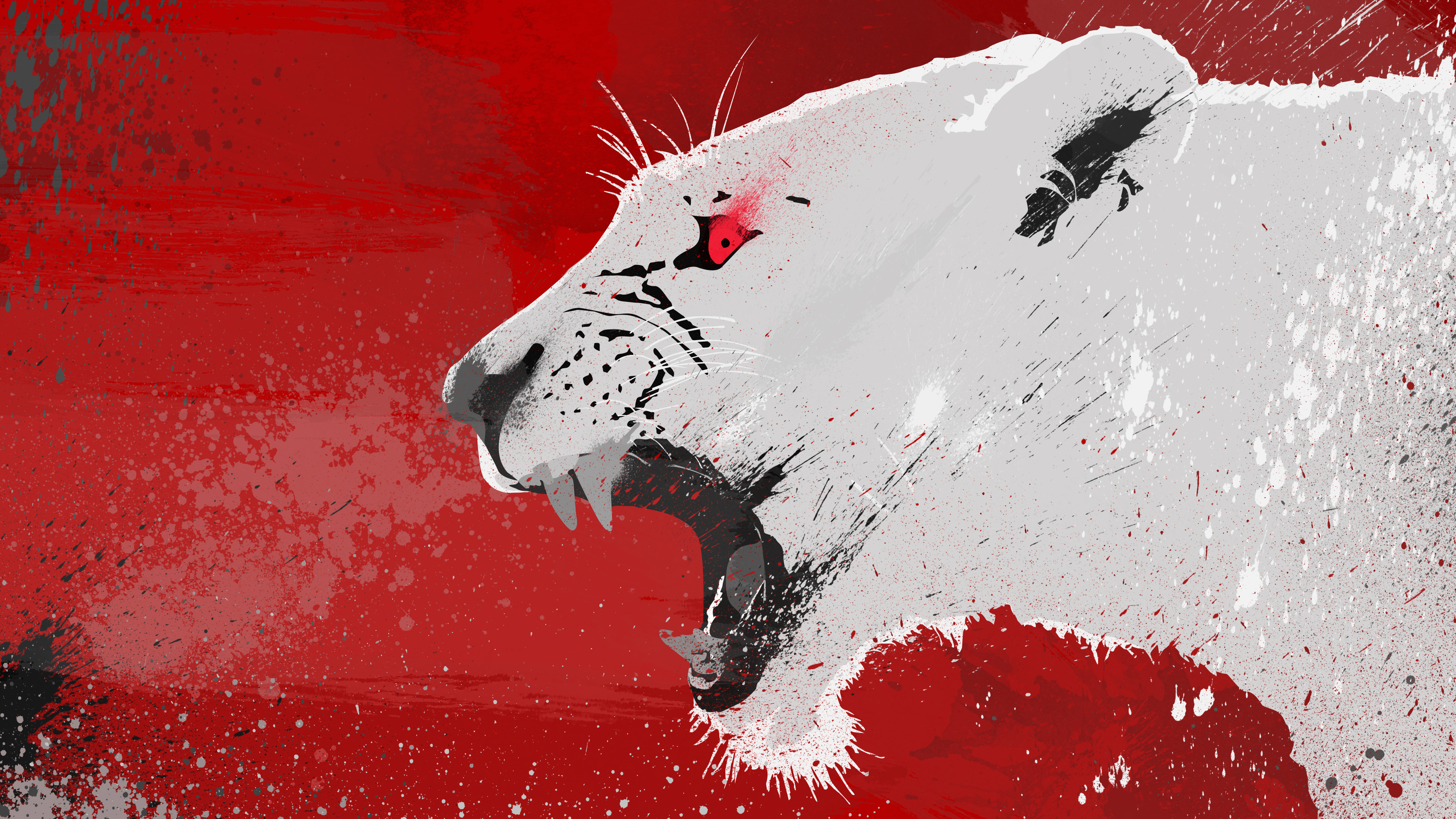 409306 descargar imagen animales, león, colmillos, rojo, gatos: fondos de pantalla y protectores de pantalla gratis