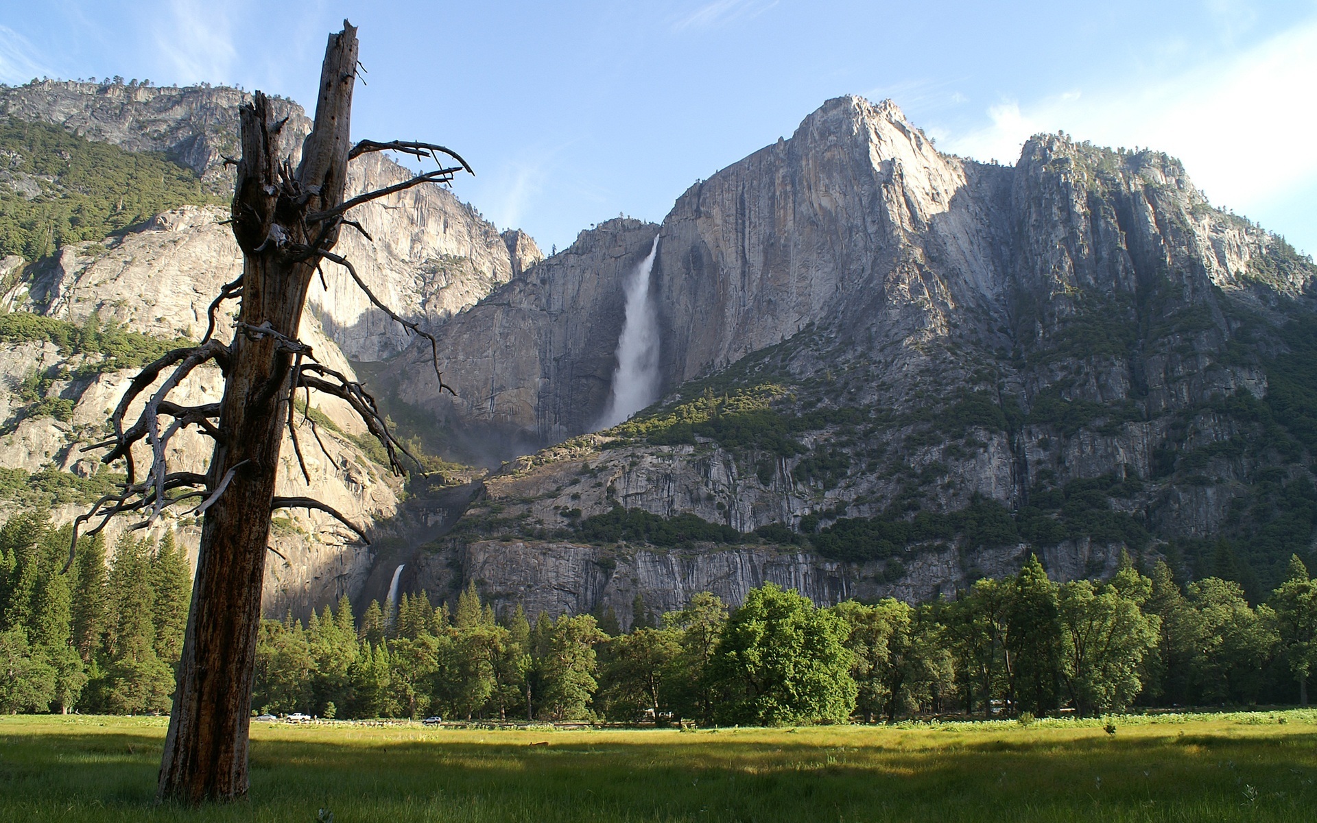 PCデスクトップに山脈, 滝, 風景画像を無料でダウンロード