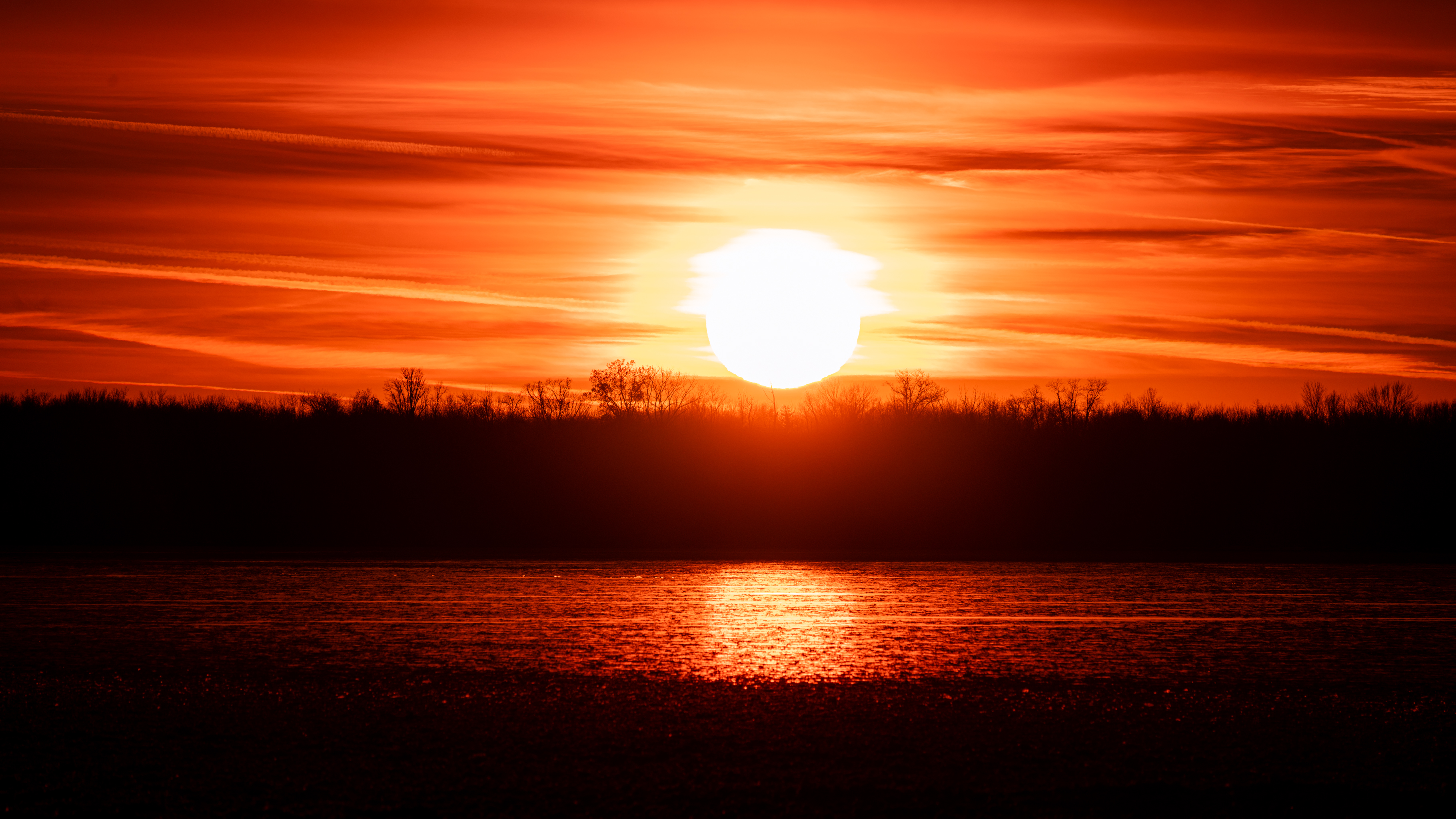 Baixe gratuitamente a imagem Natureza, Pôr Do Sol, Crepúsculo, Reflexão, Escuro, Sol na área de trabalho do seu PC