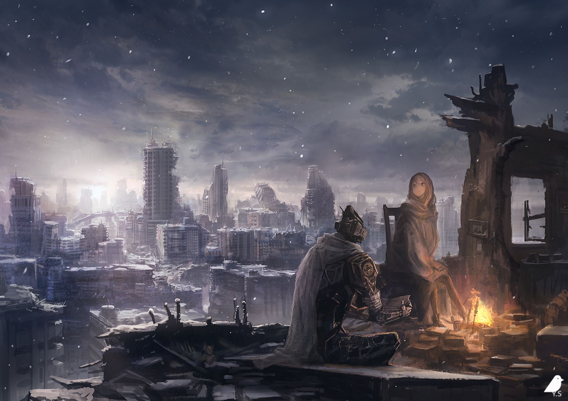 Free download wallpaper Anime, Original, Post Apocalyptic on your PC desktop