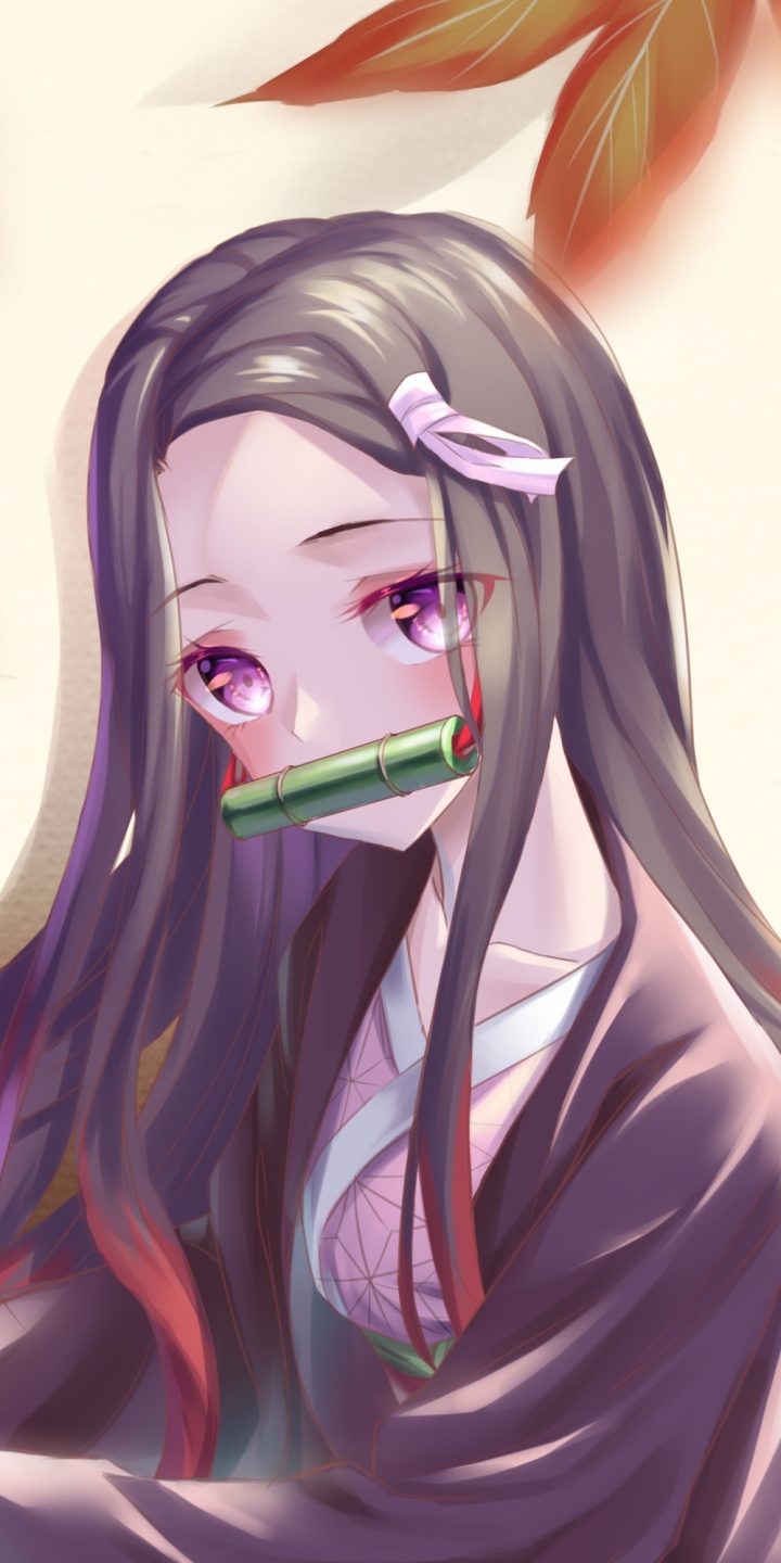 Handy-Wallpaper Animes, Nezuko Kamado, Demon Slayer kostenlos herunterladen.