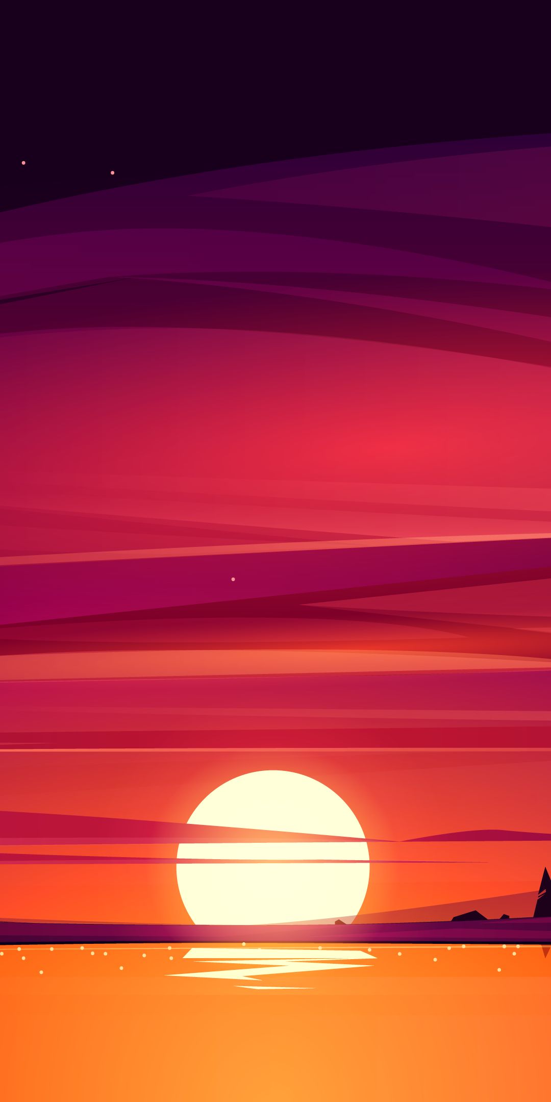 Download mobile wallpaper Sunset, Sun, Artistic for free.
