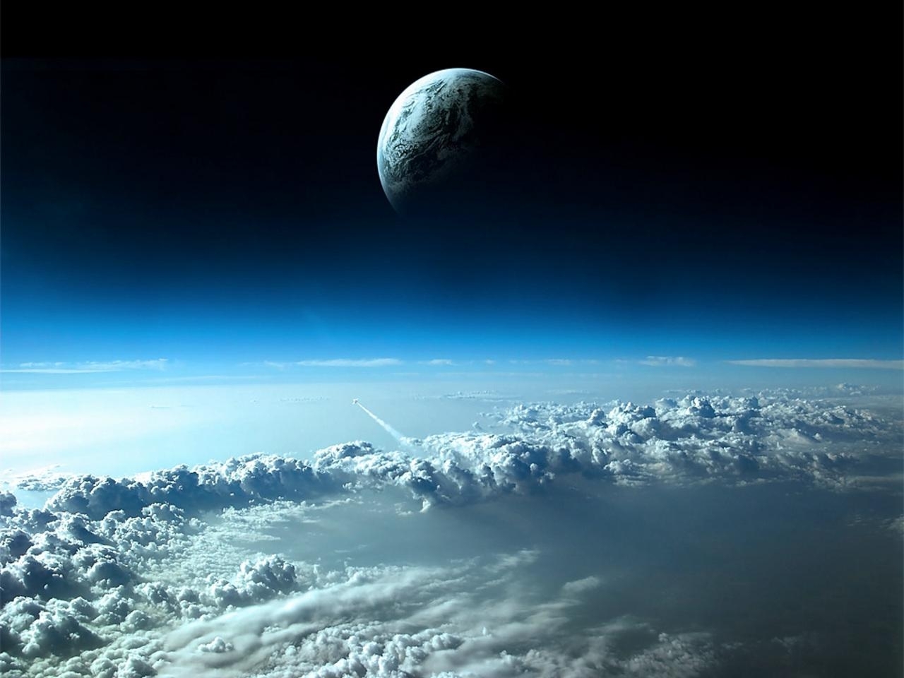 26192 завантажити шпалери пейзаж, космос, небо, планети, хмари - заставки і картинки безкоштовно