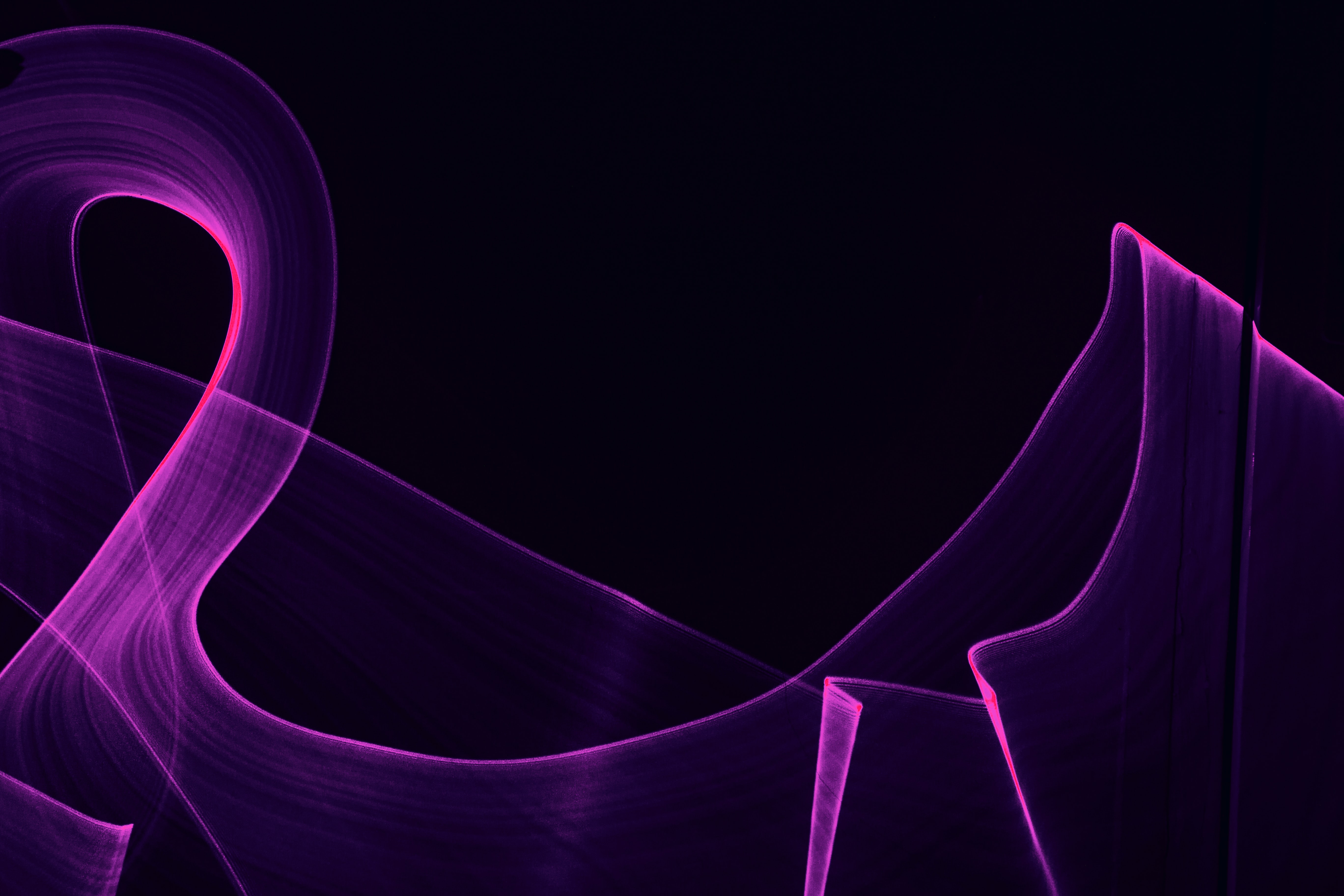 153805 descargar imagen violeta, abstracción, negro, el negro, exposición prolongada, larga exposición, freezelight, reflector, púrpura: fondos de pantalla y protectores de pantalla gratis