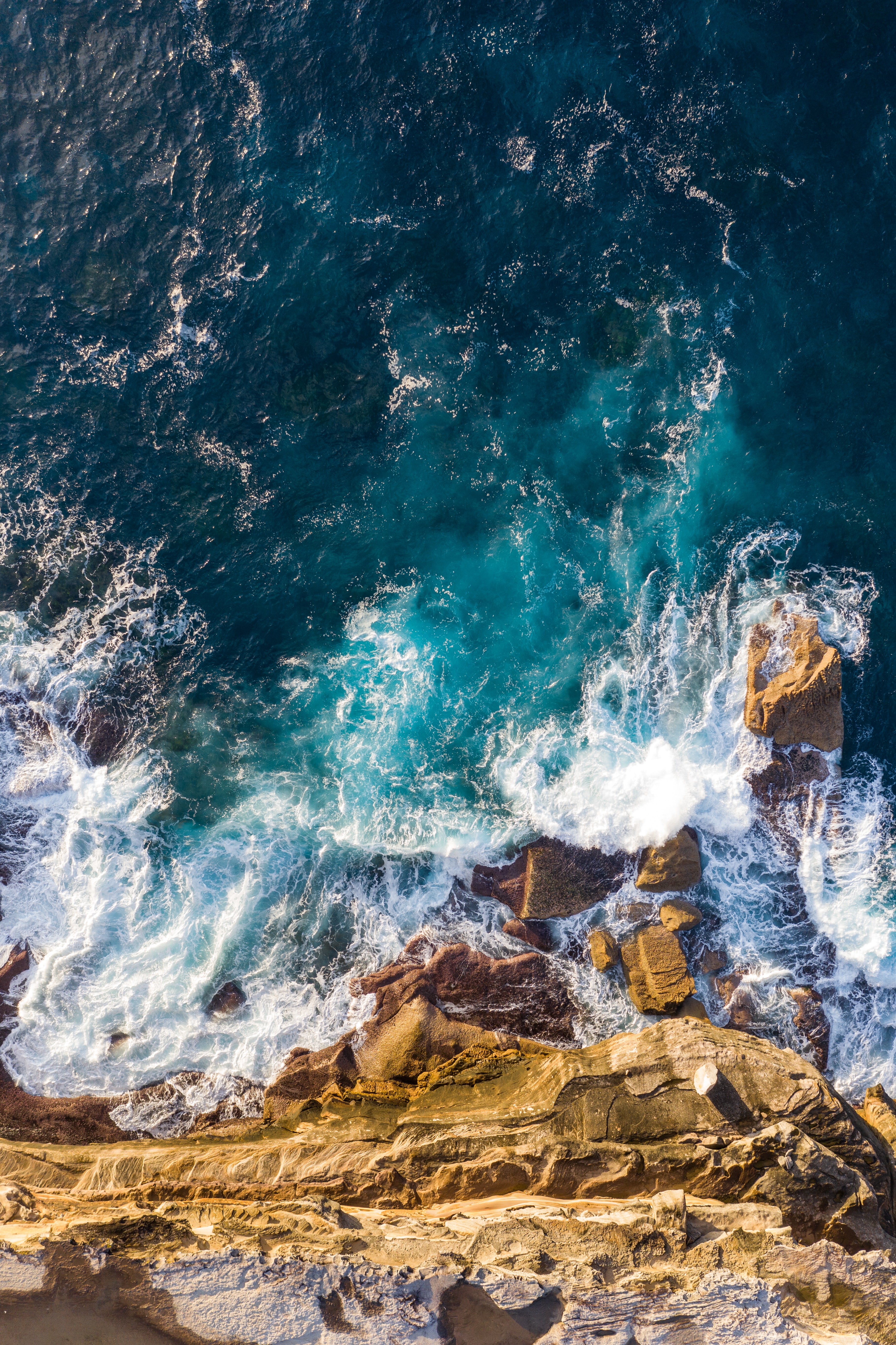 waves, nature, rock, foam, surf iphone wallpaper