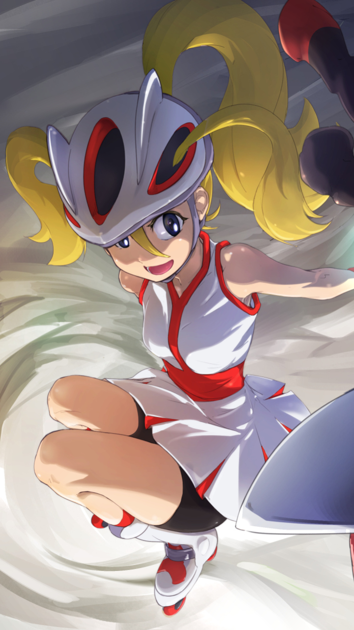 pokemon: x and y, video game, pokémon, helmet, long hair, blue eyes, blonde