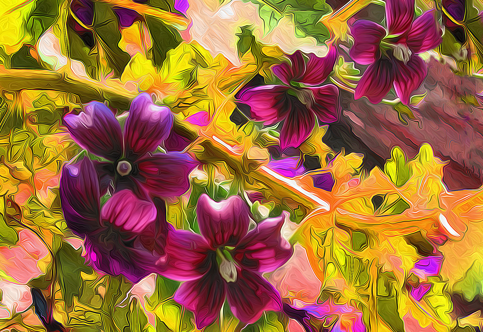 Descarga gratuita de fondo de pantalla para móvil de Vector, Pétalo, Flores, Colores, Flor, Artístico.