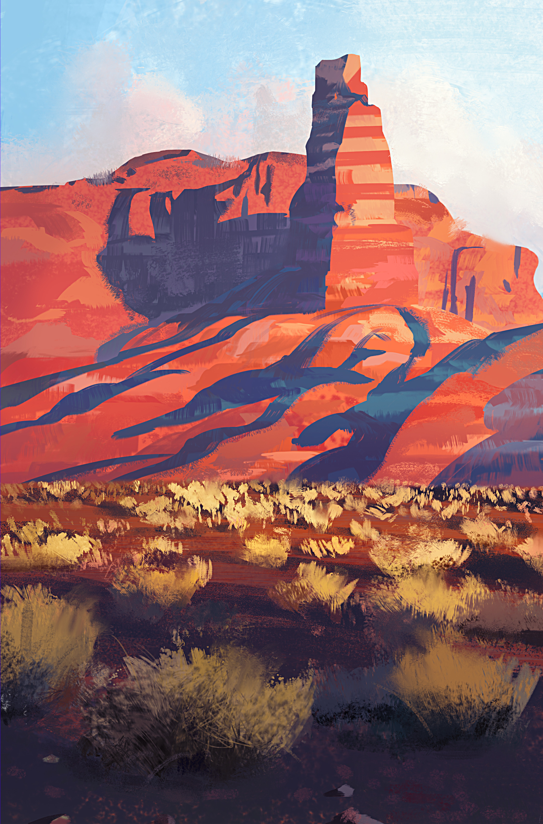 Download mobile wallpaper Paints, Rocks, Canyon, Art for free.