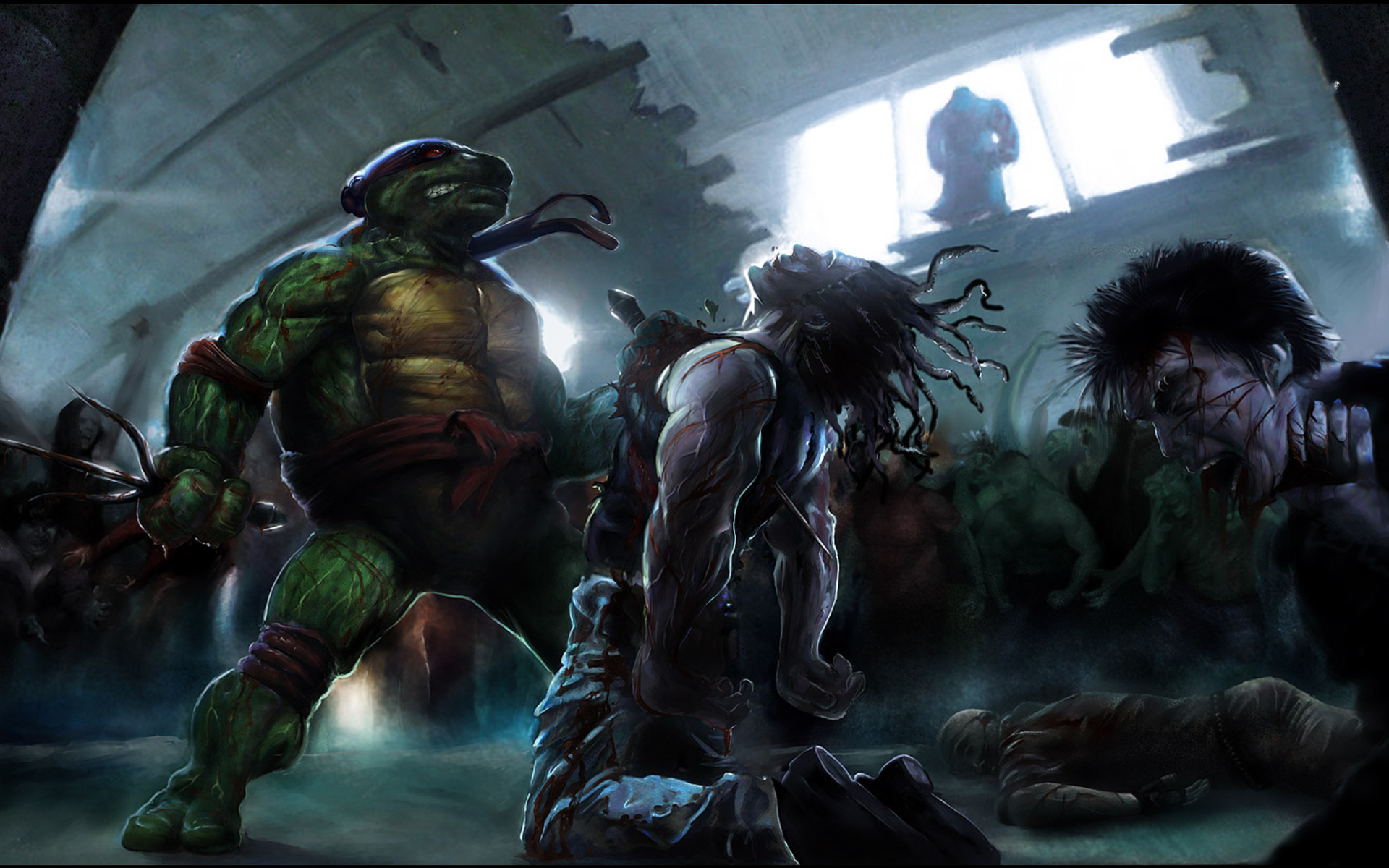 159998 baixar papel de parede história em quadrinhos, as tartarugas ninja: o retorno, lutar, mutante, ninja, rafael (tmnt) - protetores de tela e imagens gratuitamente