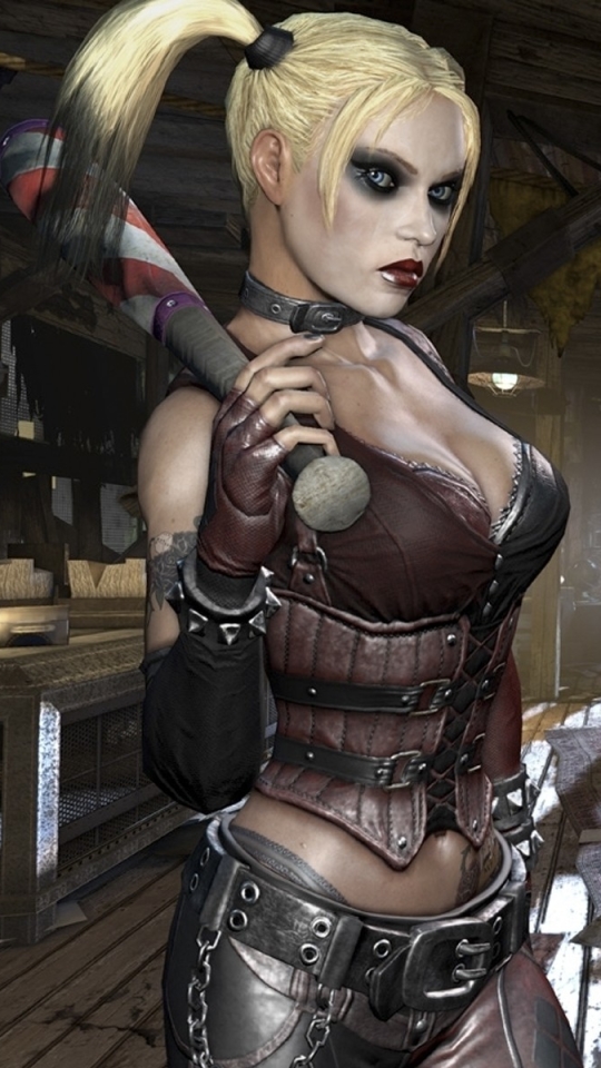 Download mobile wallpaper Batman, Blonde, Video Game, Harley Quinn, Batman: Arkham City for free.