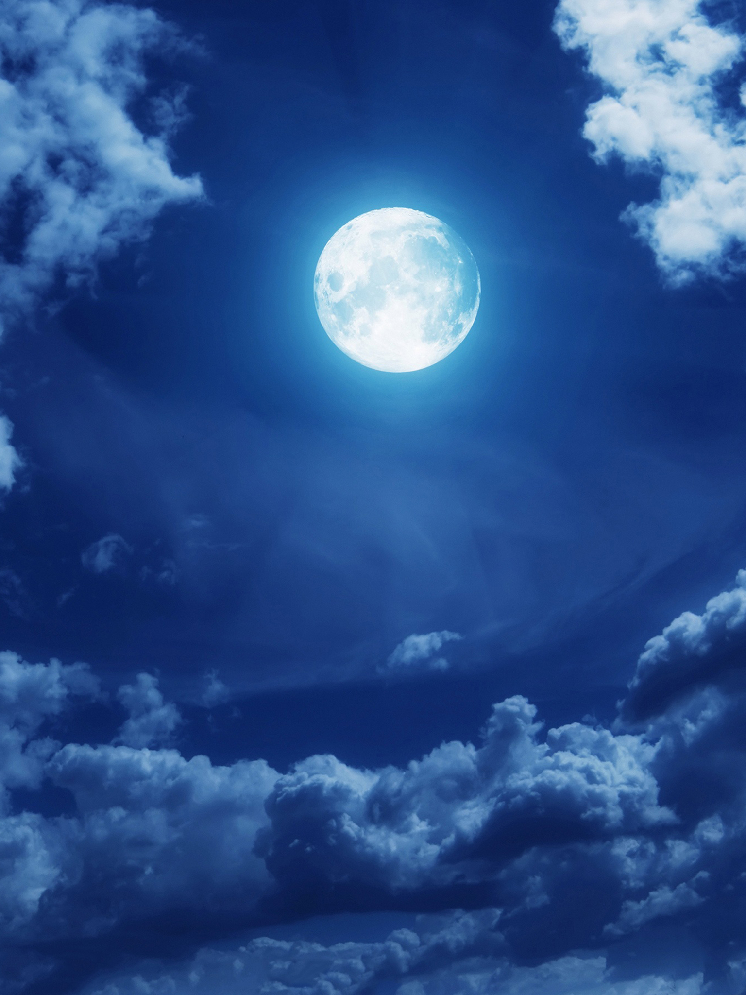 Download mobile wallpaper Nature, Sky, Night, Moon, Earth, Cloud for free.