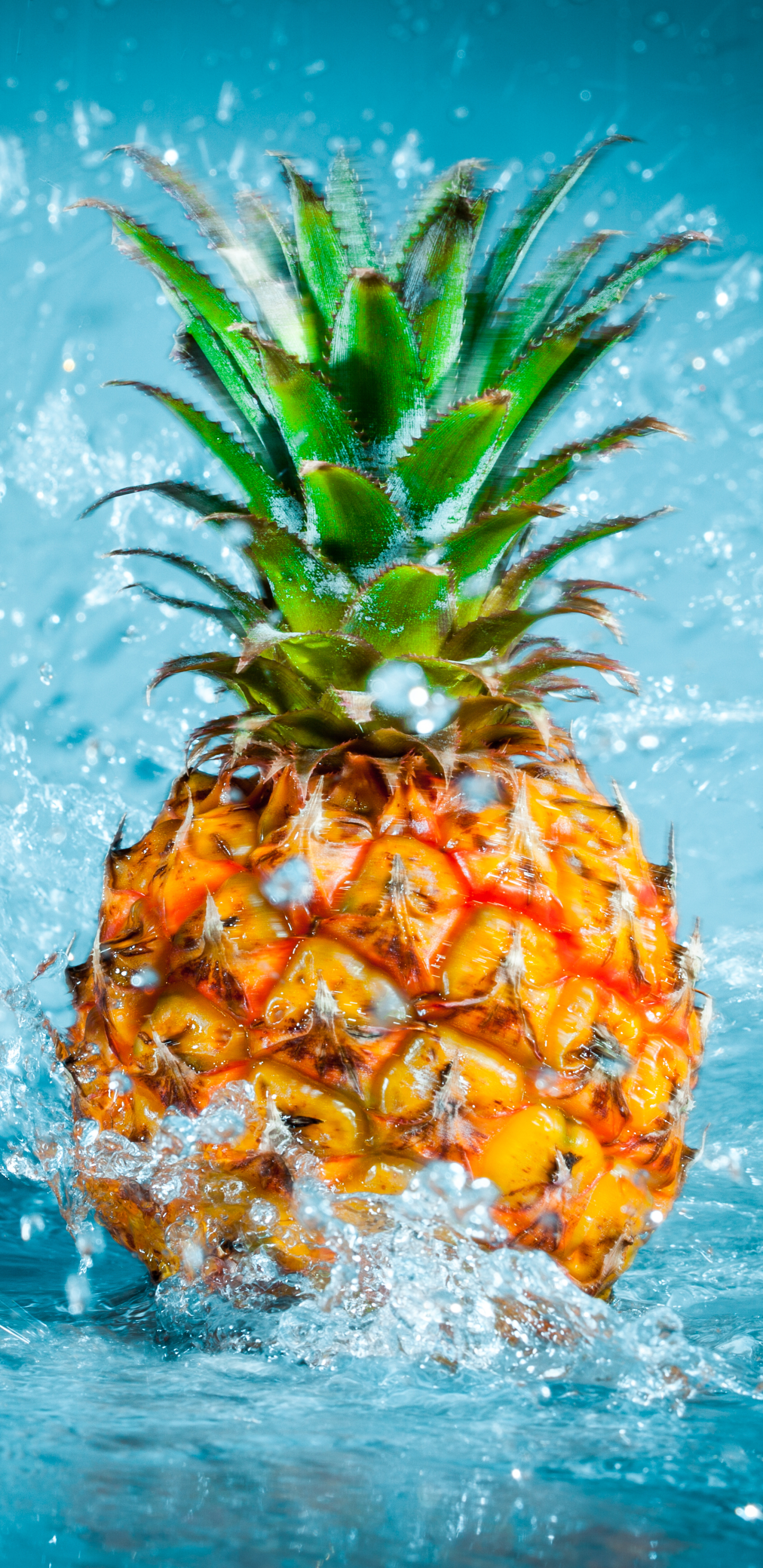 Free download wallpaper Fruits, Water, Food, Splash, Fruit, Pineapple on your PC desktop