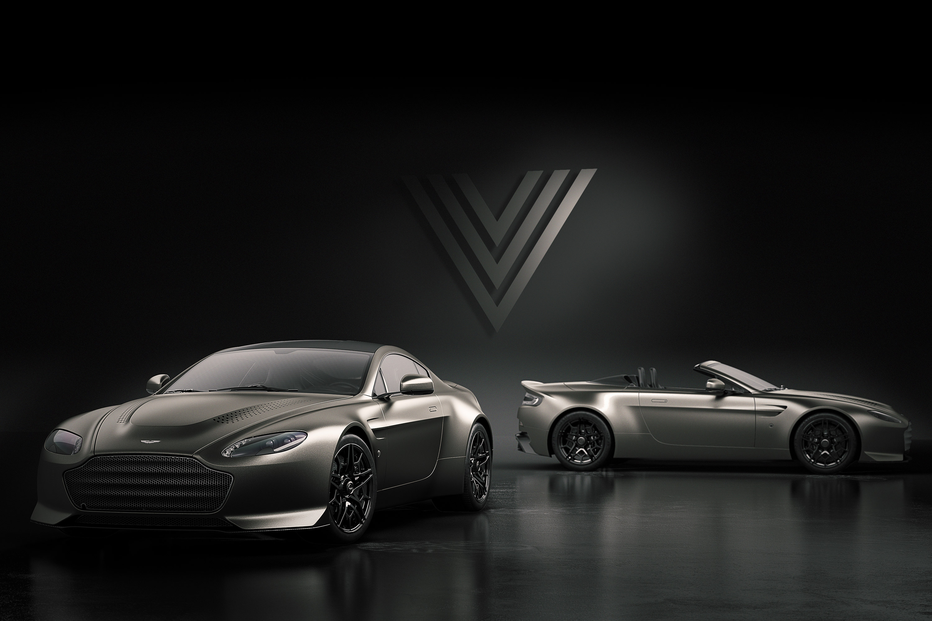 Descarga gratuita de fondo de pantalla para móvil de Aston Martin, Coche, Convertible, Gran Turismo, Vehículos, Coche Negro, Coupé, Aston Martin V12 Vantage V600.