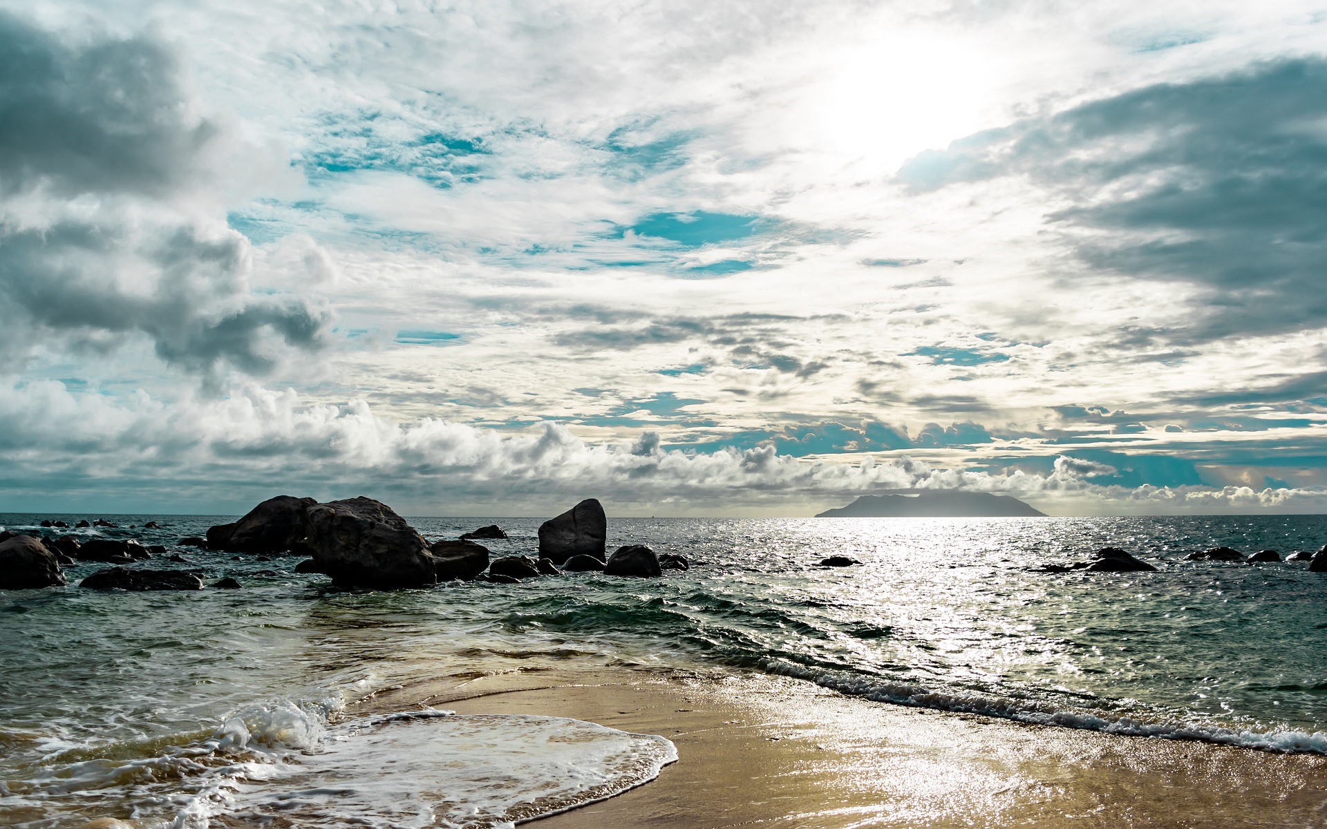 Download mobile wallpaper Sea, Beach, Ocean, Earth, Cloud for free.
