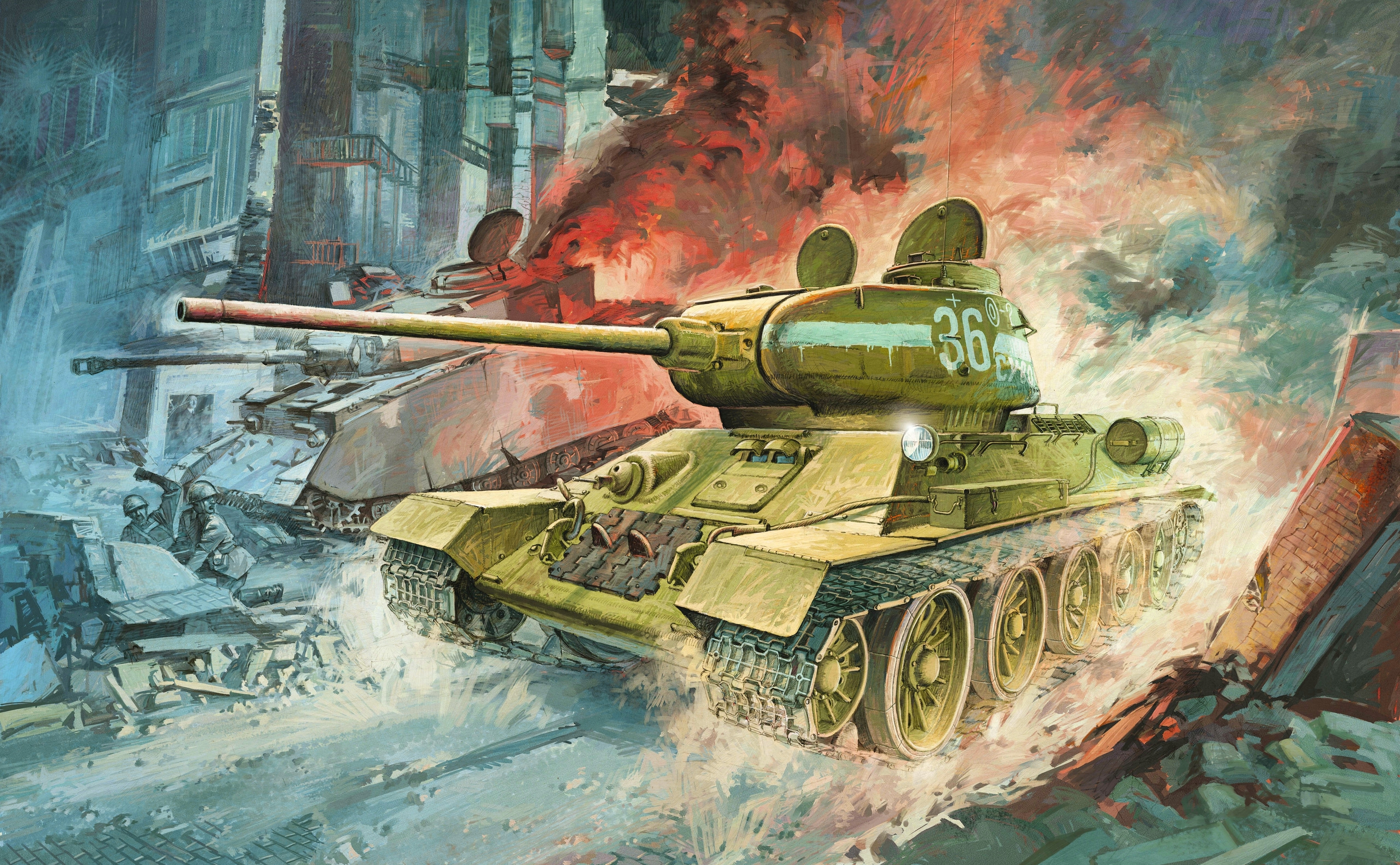 352195 Hintergrundbild herunterladen militär, t 34, panzer - Bildschirmschoner und Bilder kostenlos