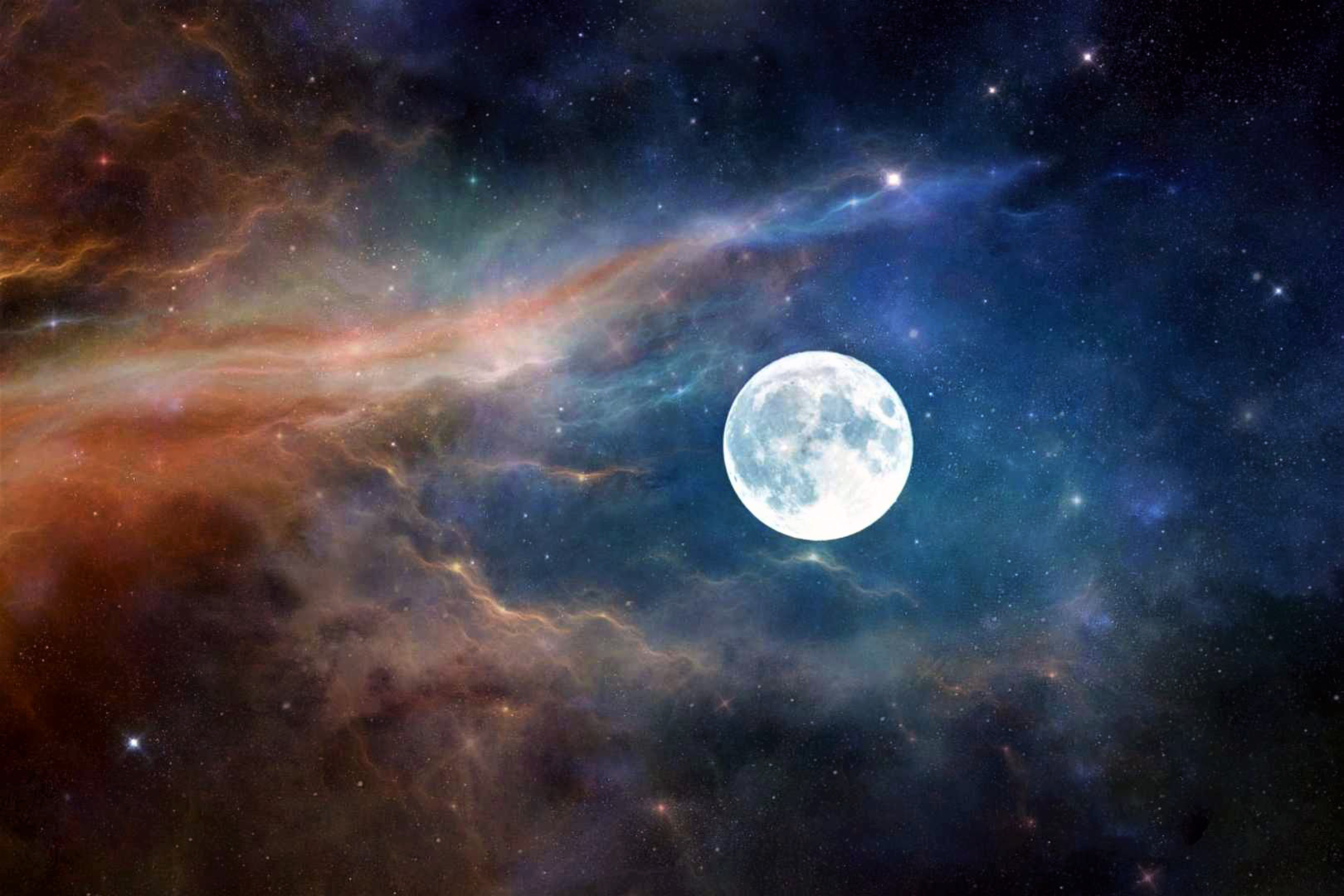 Download mobile wallpaper Sky, Stars, Moon, Starry Sky, Earth, Sci Fi for free.
