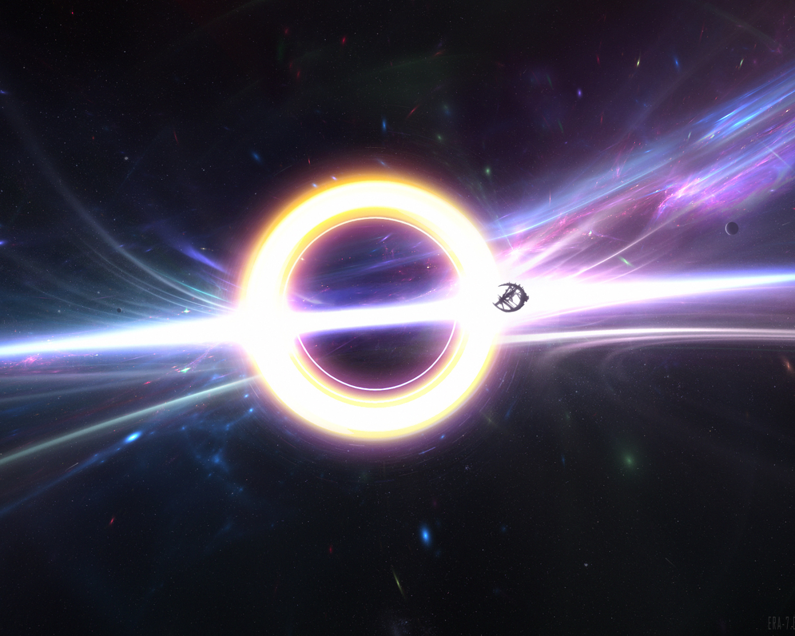 Free download wallpaper Space, Sci Fi, Black Hole, Space Station on your PC desktop