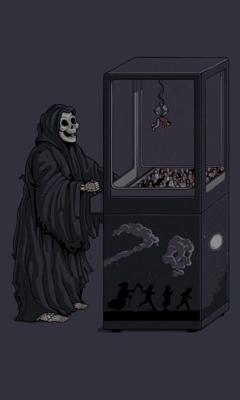 Download mobile wallpaper Dark, Grim Reaper, Humor for free.