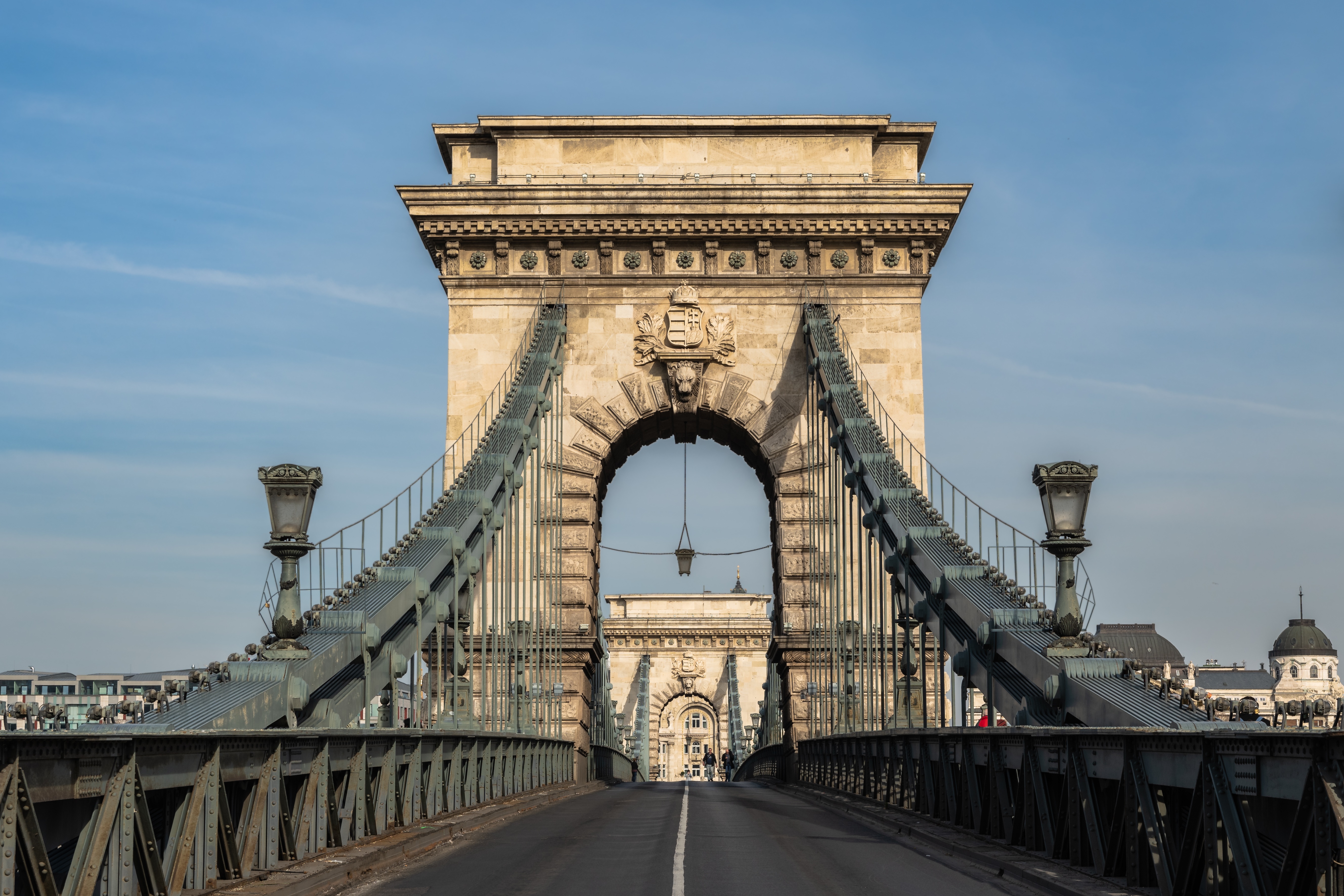 Download mobile wallpaper Bridges, Hungary, Budapest, Man Made, Chain Bridge for free.
