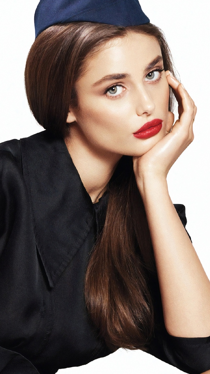 Download mobile wallpaper Brunette, Model, Women, American, Long Hair, Lipstick, Taylor Marie Hill for free.