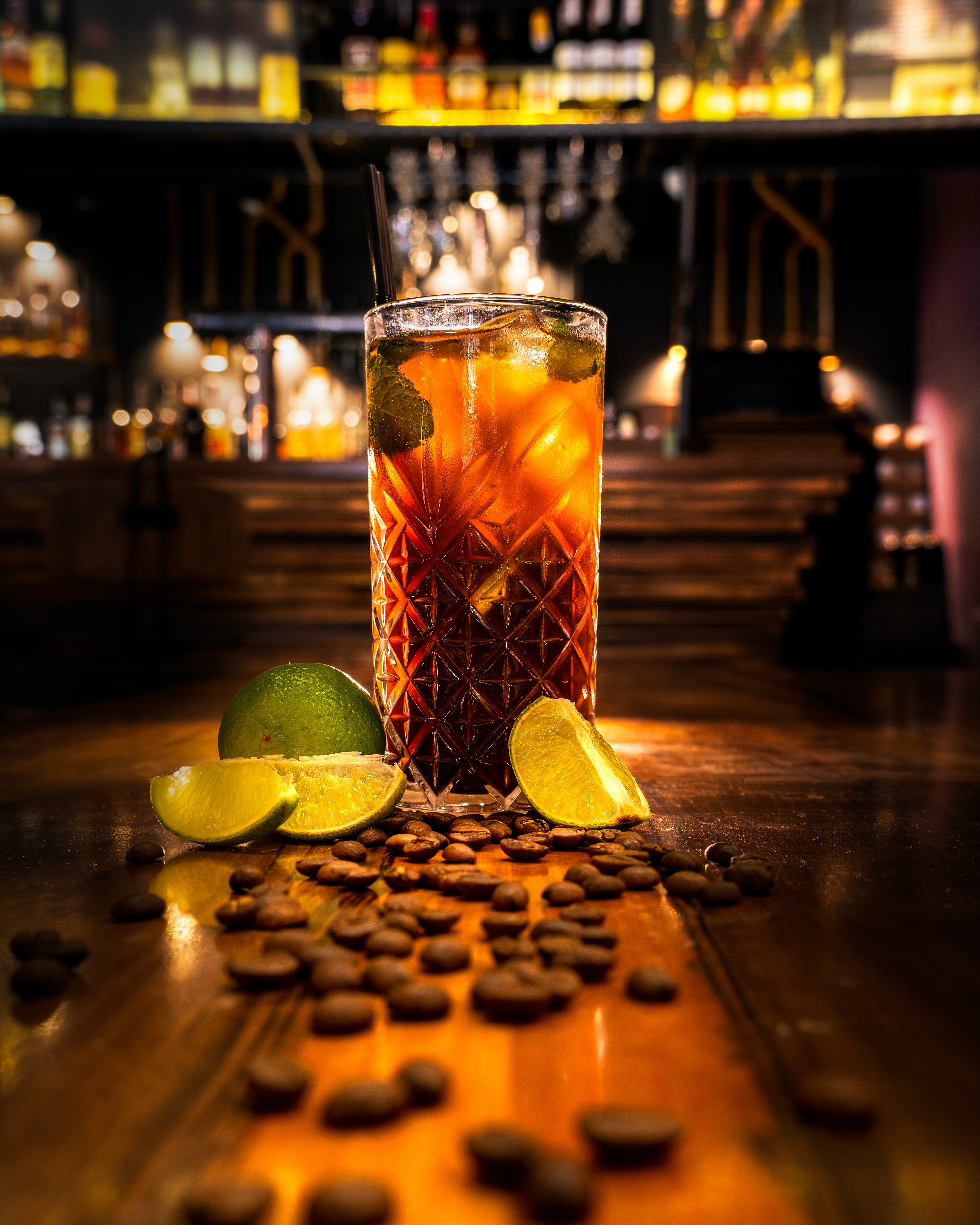 cocktail, food, lime, glass, drink, beverage, coffee beans